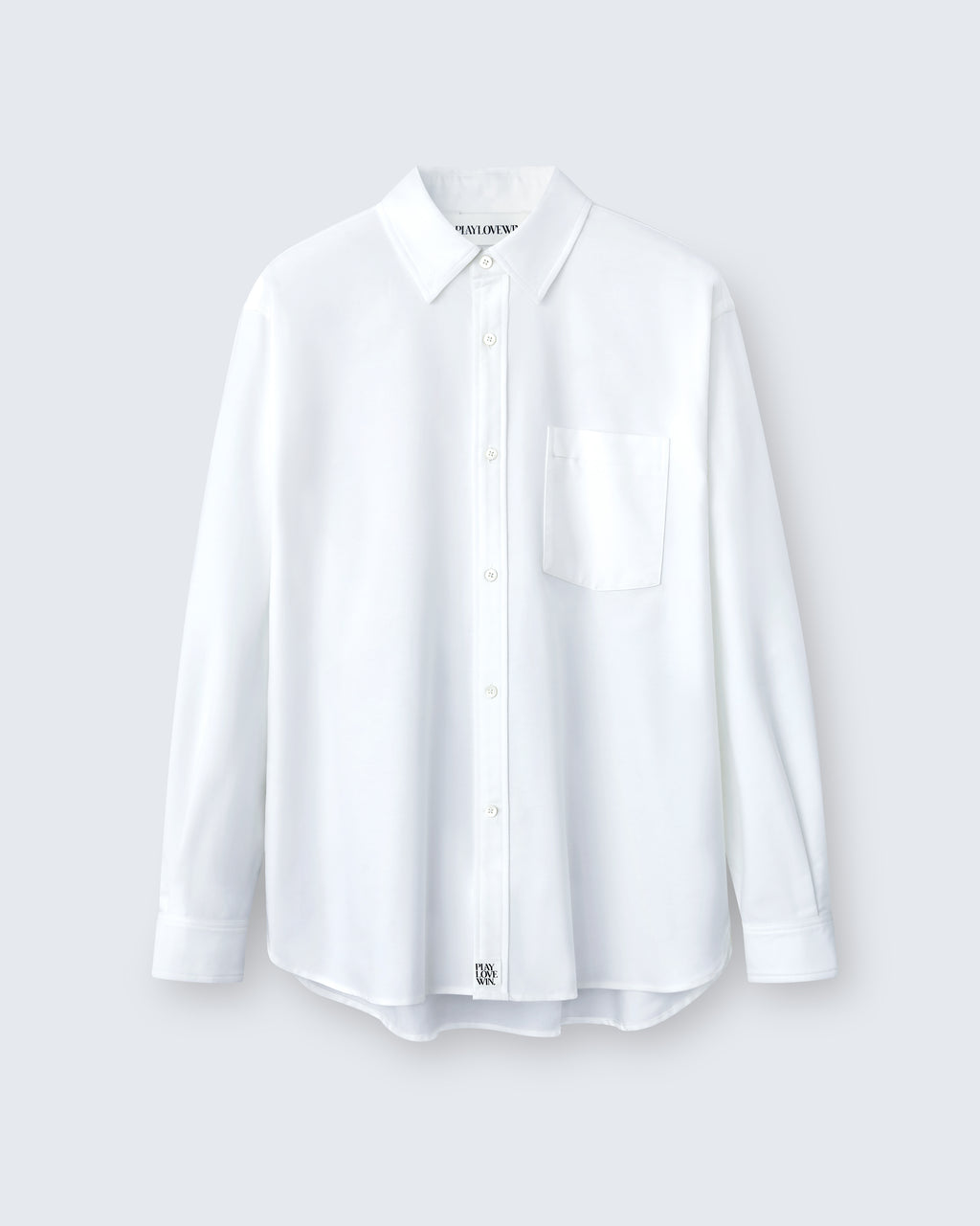 Billie - High Twist Oxford in Optic White - flat shot
