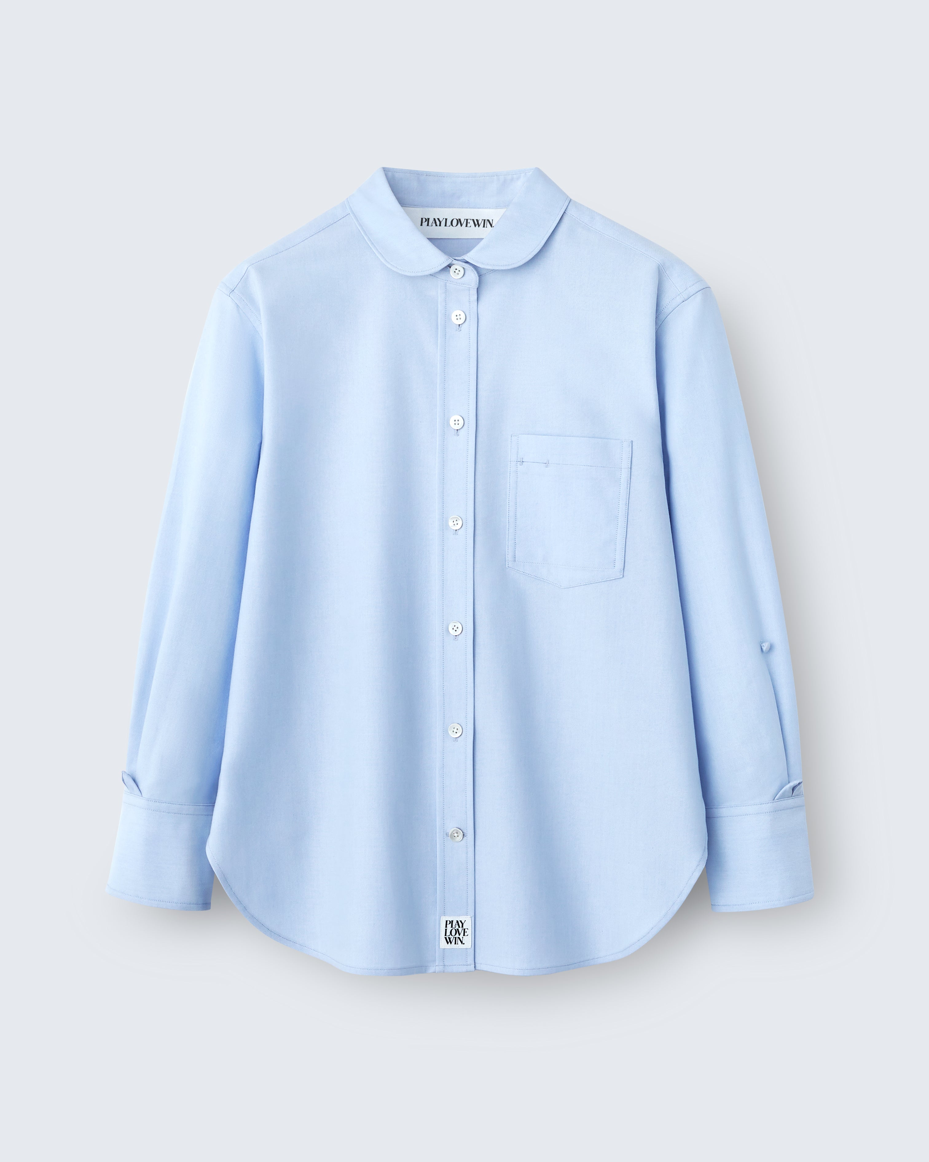 Binx - High Twist Oxford in Light Blue - flat shot