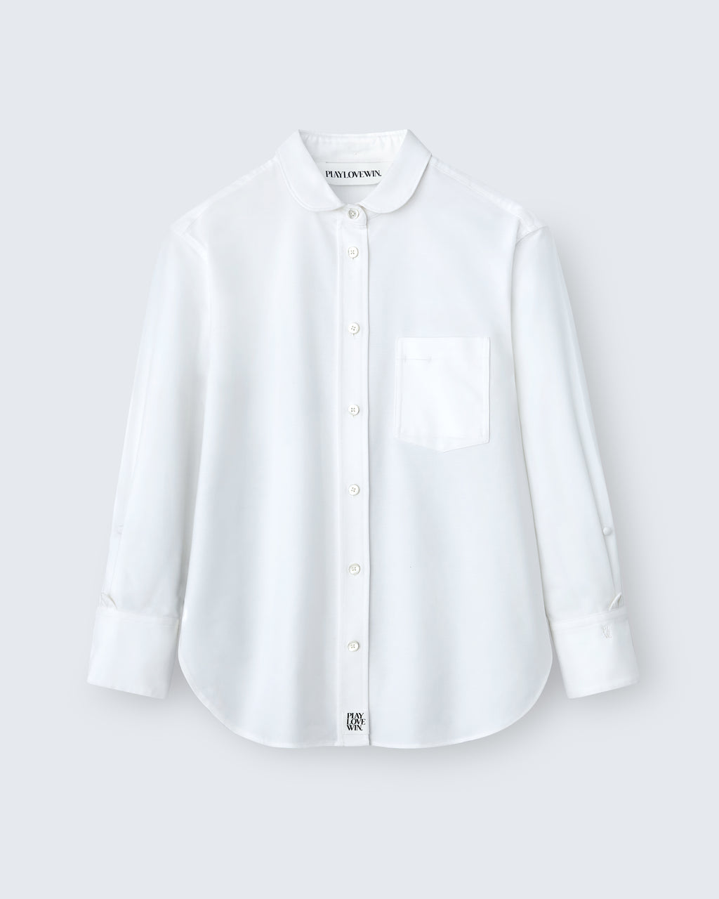 Binx - High Twist Oxford in Optic White - flat shot