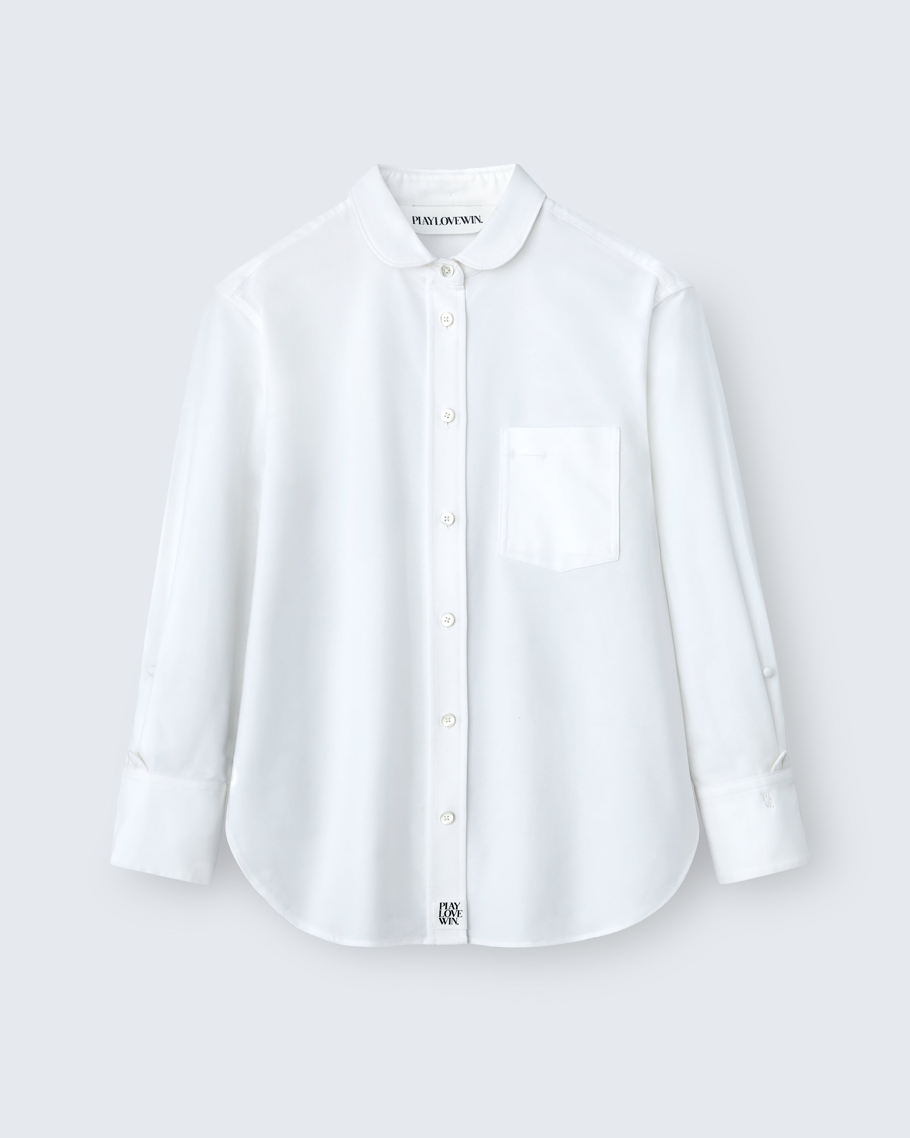 Binx - High Twist Oxford in Optic White - flat shot