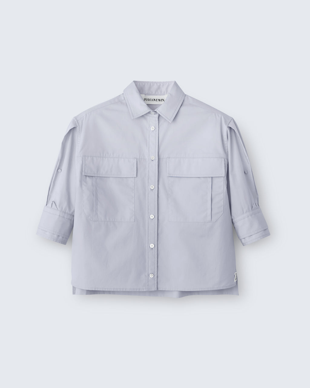 Fanny - Cotton Poplin in Medium Grey - flat shot