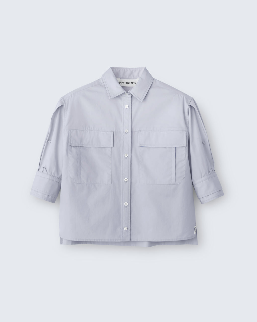 Fanny - Cotton Poplin in Medium Grey - flat shot