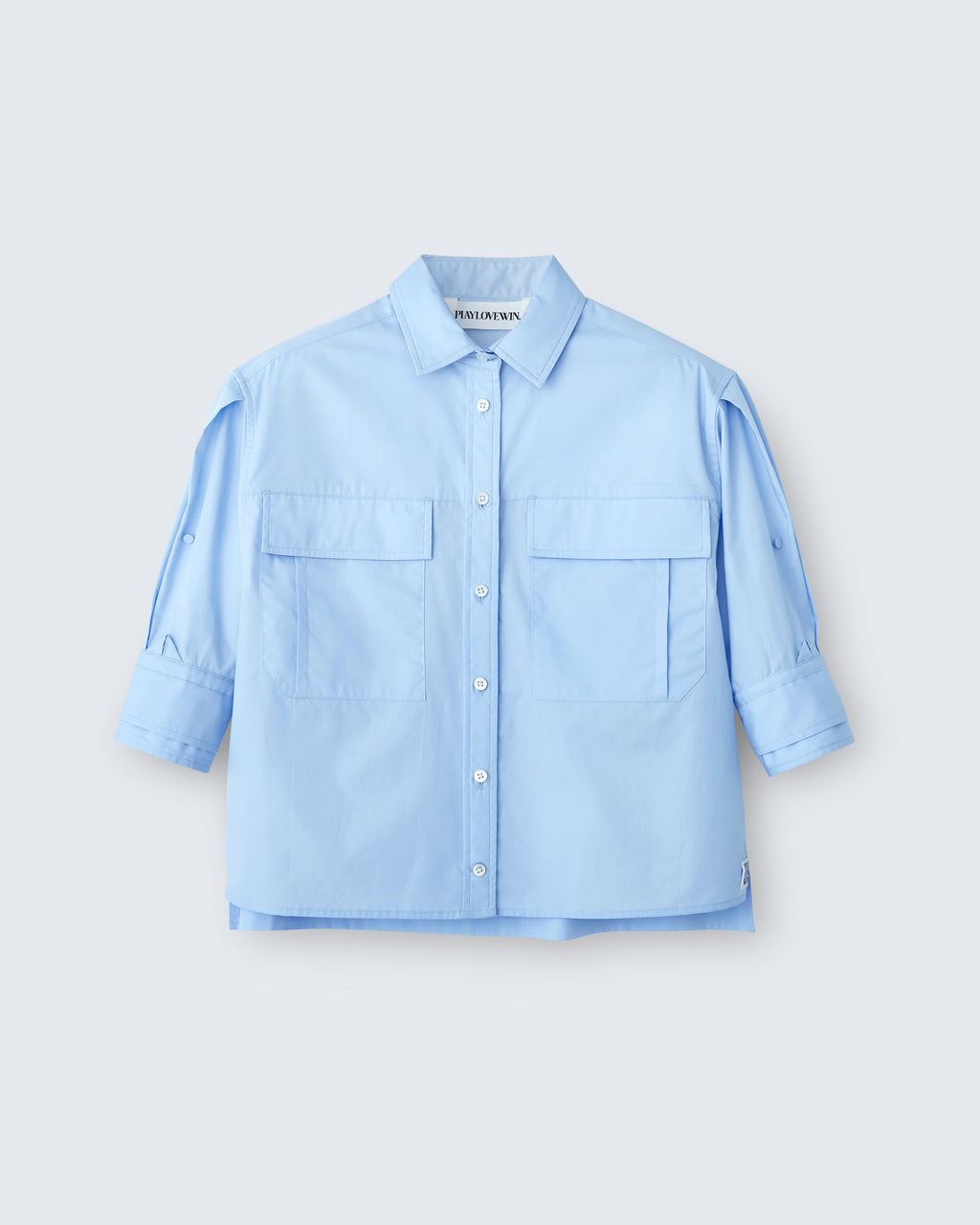 Fanny - Cotton Poplin in Sky Blue - flat shot