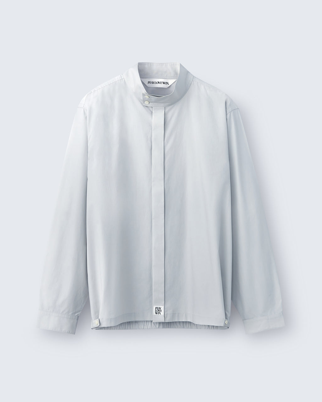 Harrington - Cotton Poplin in Medium Grey - flat shot