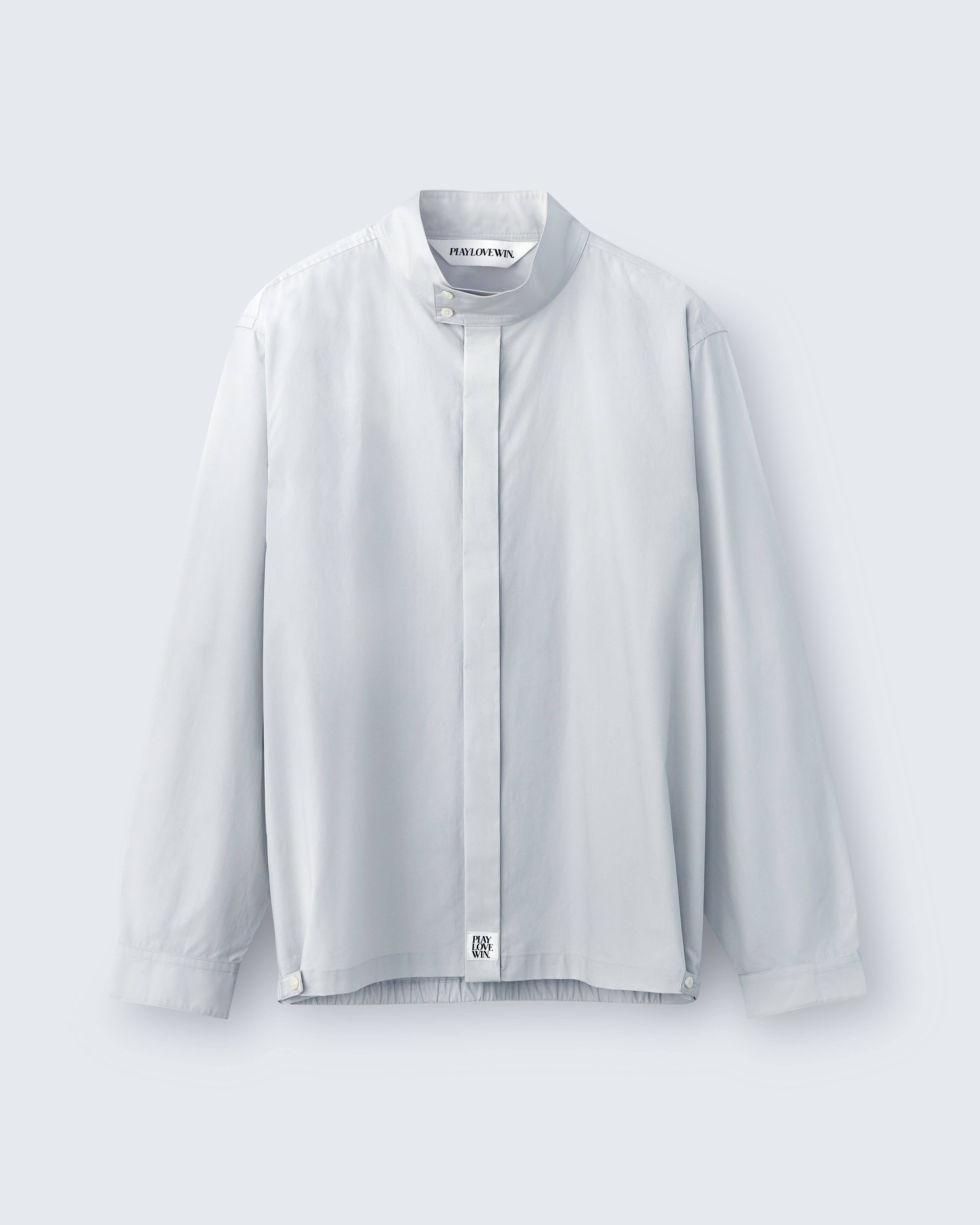 Harrington - Cotton Poplin in Medium Grey - flat shot