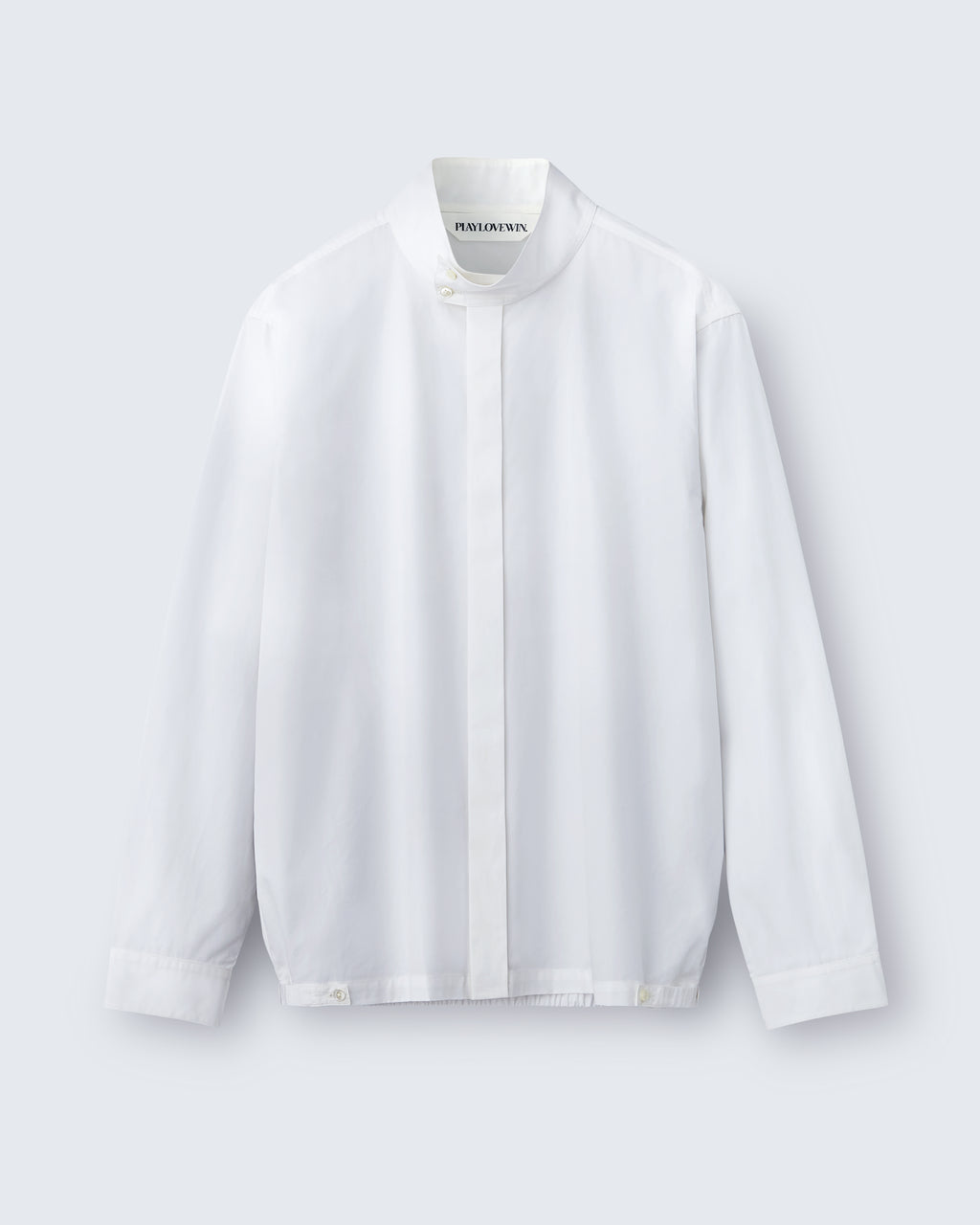 Harrington - Cotton Poplin in Optic White - flat shot