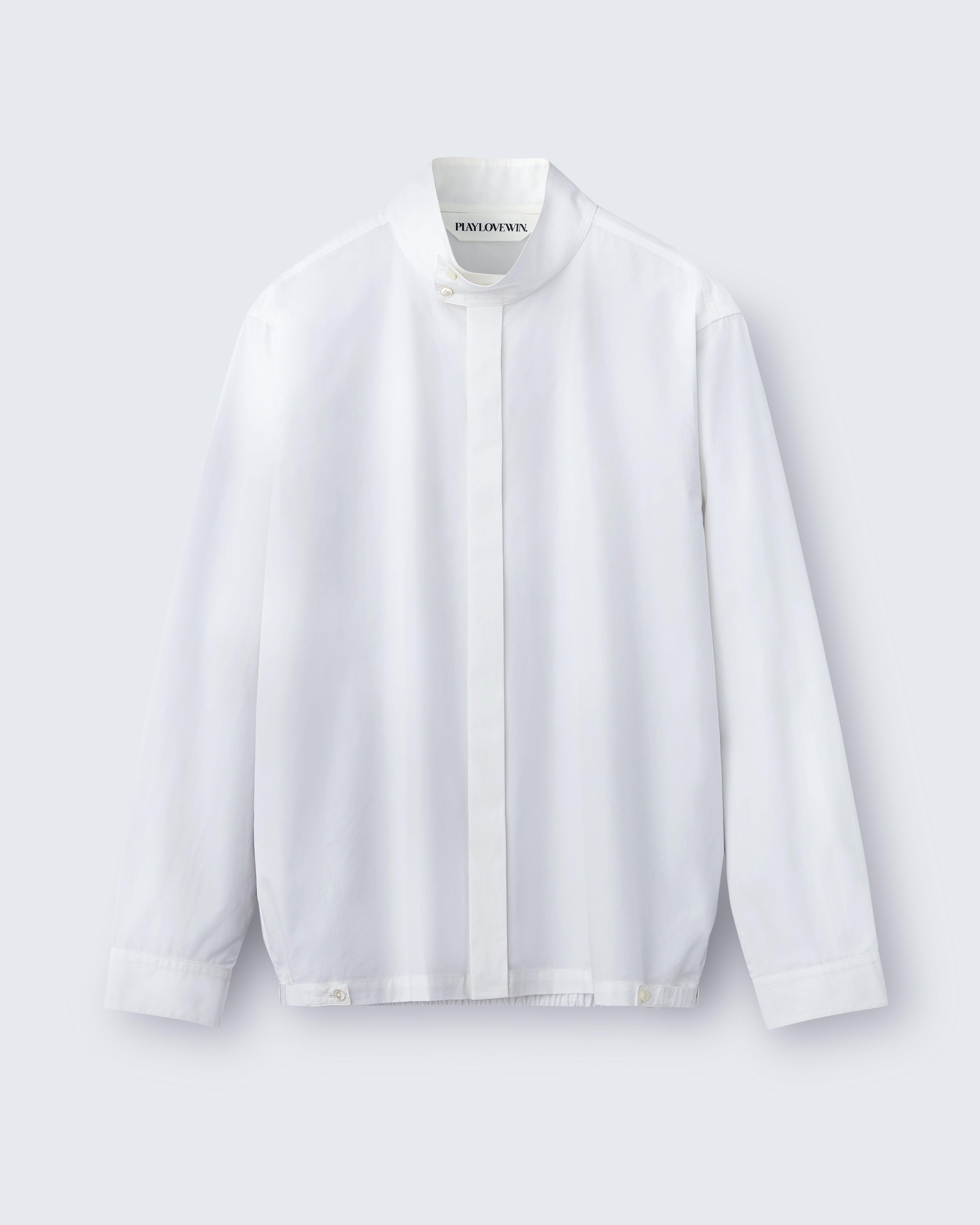 Harrington - Cotton Poplin in Optic White - flat shot