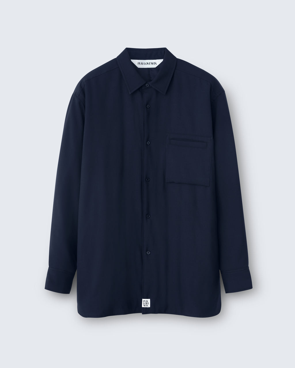 Johnson - Technical Wool Gabardine in Midnight Navy - flat shot