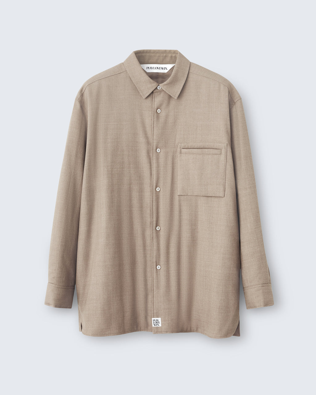 Johnson - Technical Wool Gabardine in Tan - flat shot