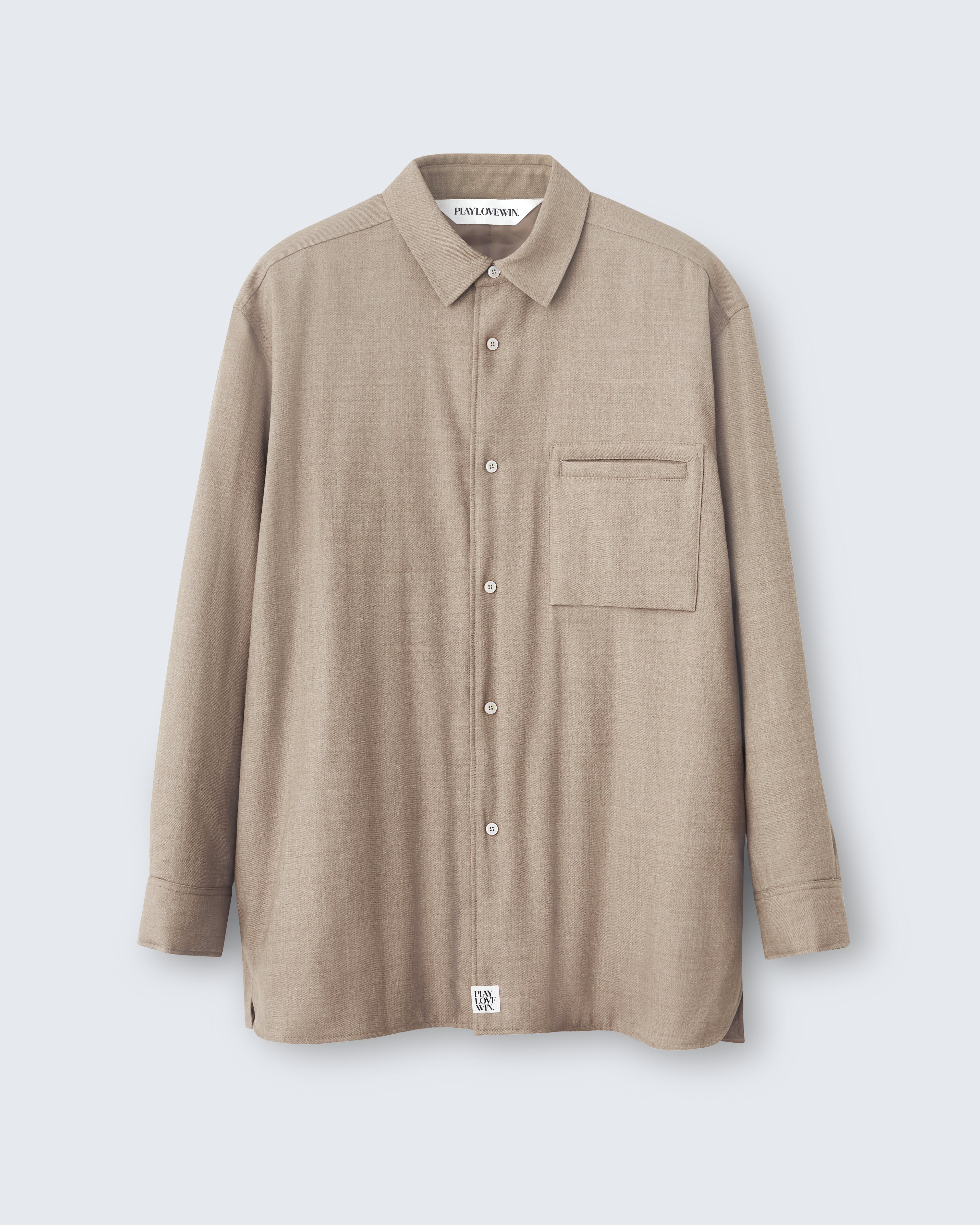 Johnson - Technical Wool Gabardine in Tan - flat shot