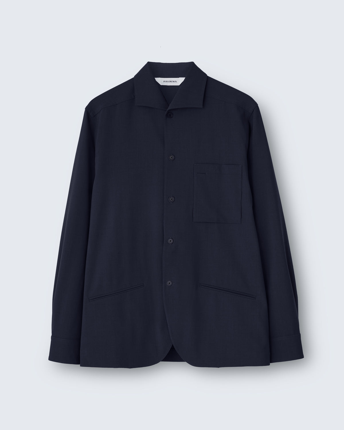 Julian - Wool Poplin in Black - flat shot
