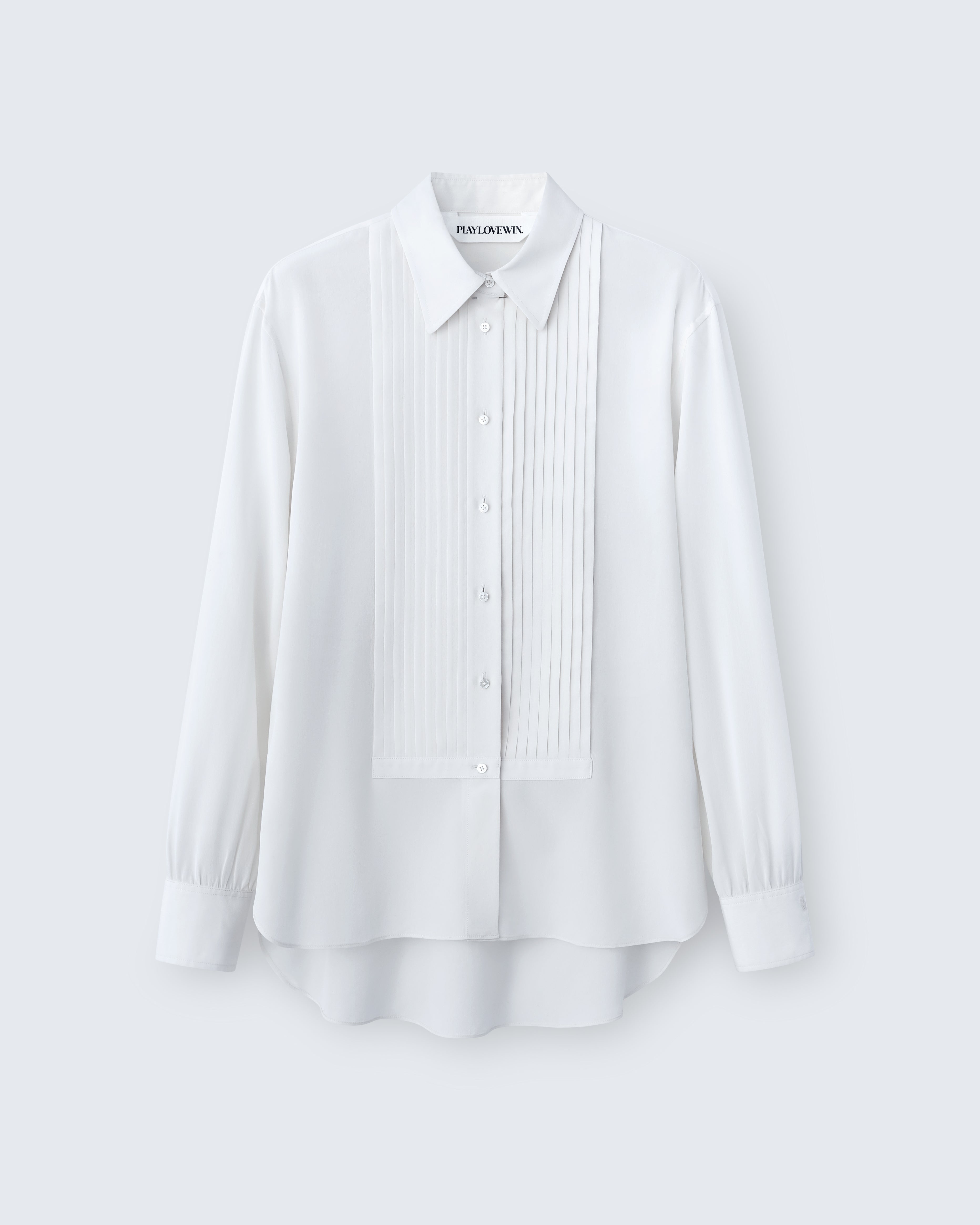 Justine - Silk Habotai in Ivory - flat shot