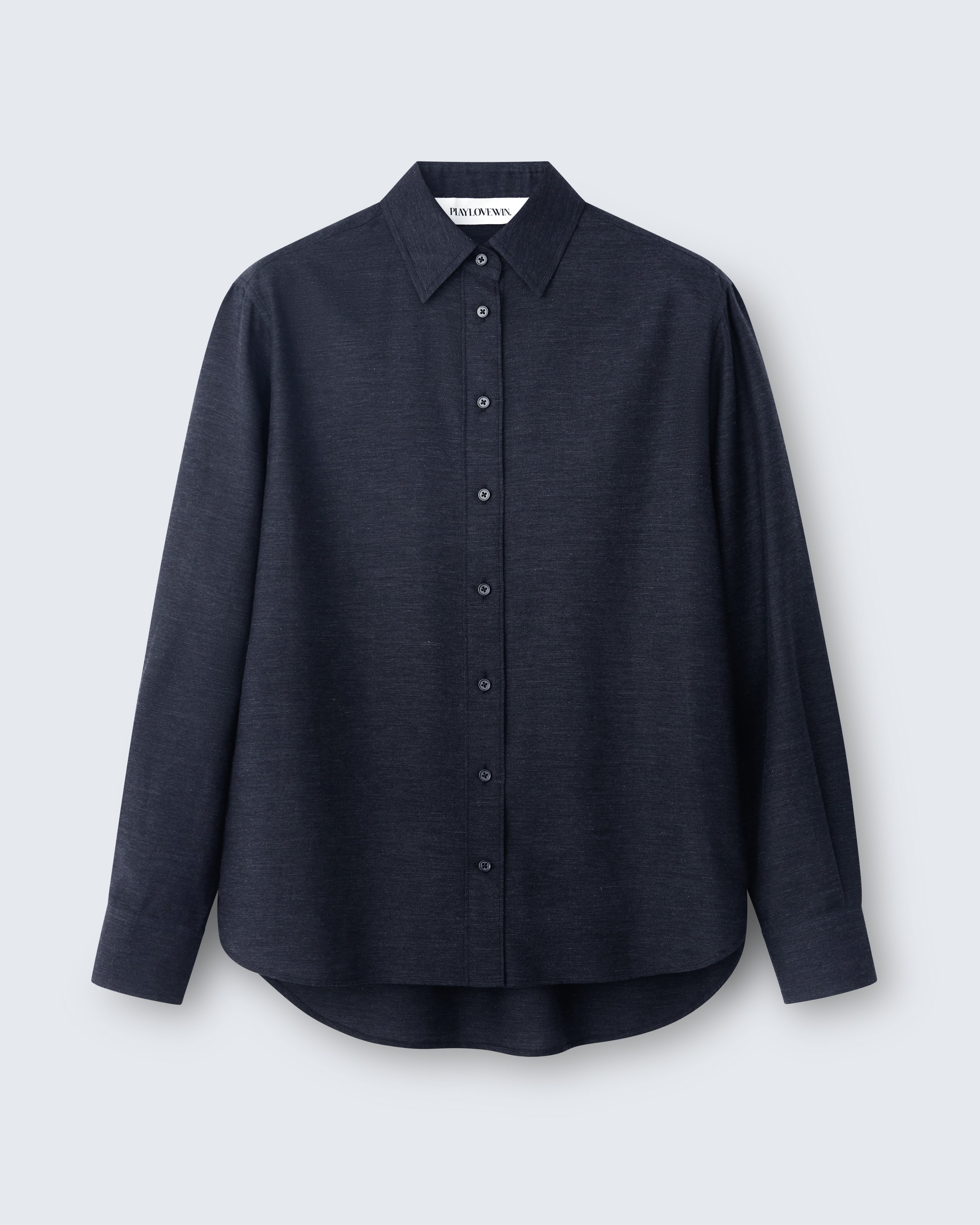 Lillian - Cotton Cashmere in Charcoal Grey - flat shot