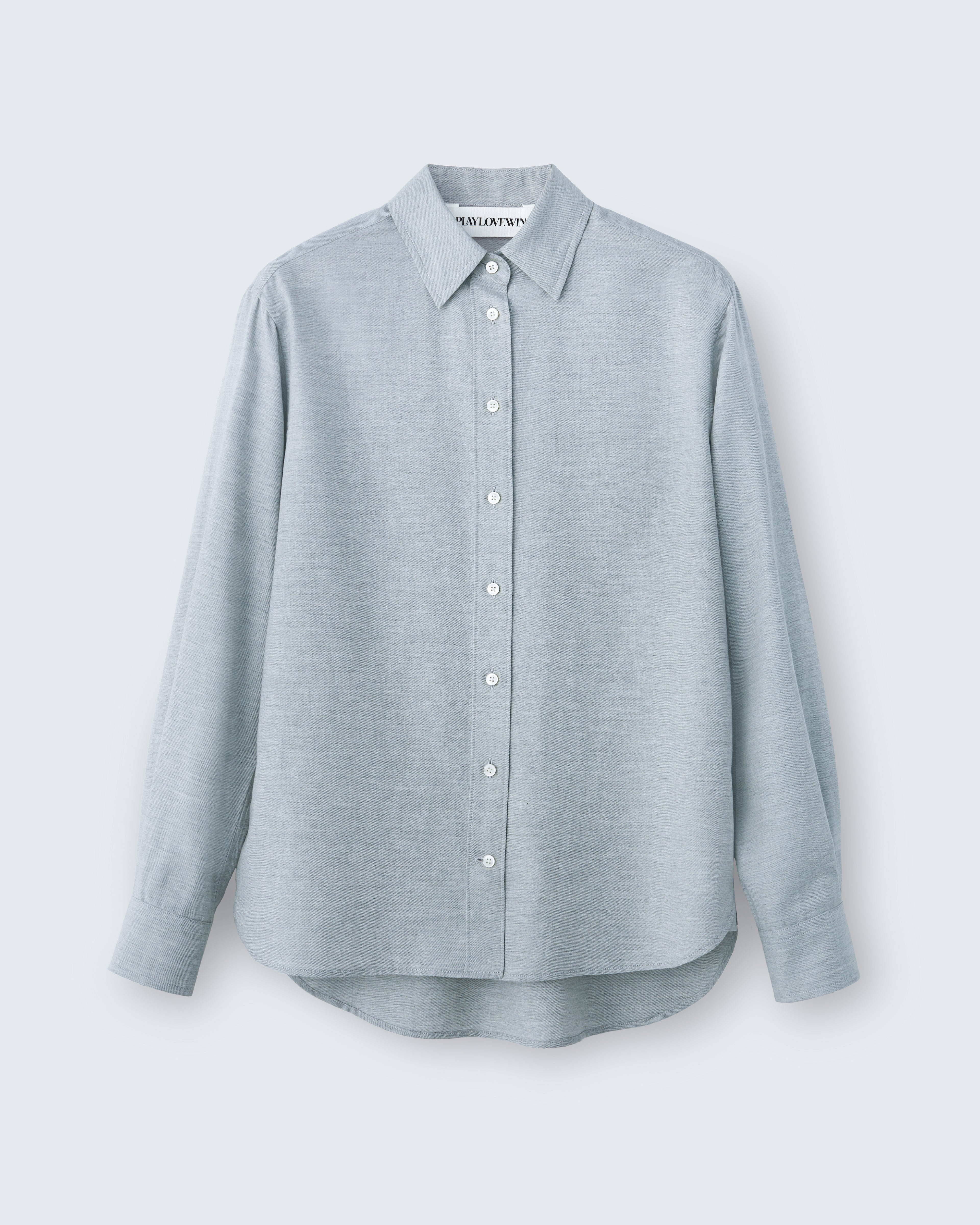 Lillian - Cotton Cashmere in Heather Grey - flat shot