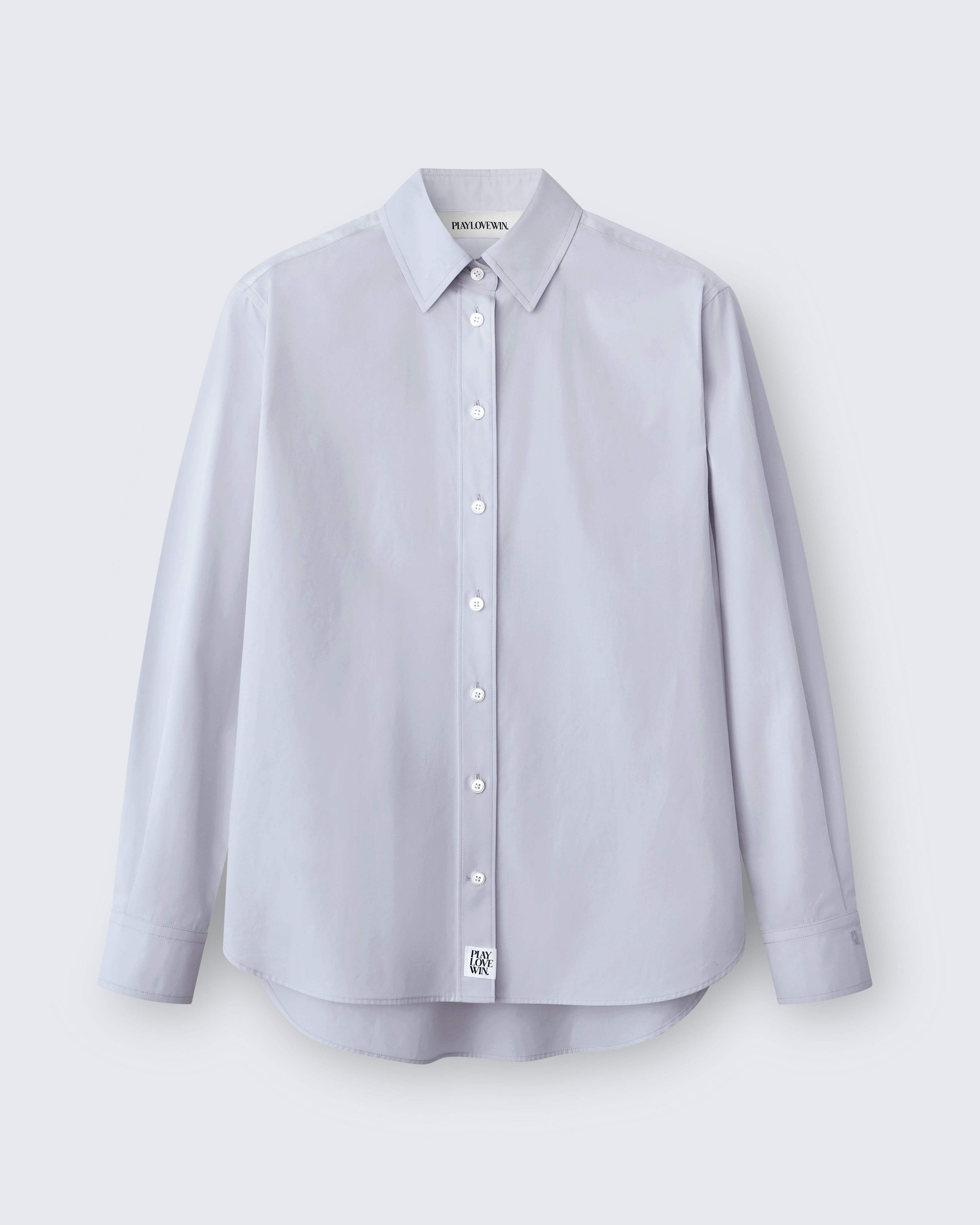 Lillian - Cotton Poplin in Medium Grey - flat shot