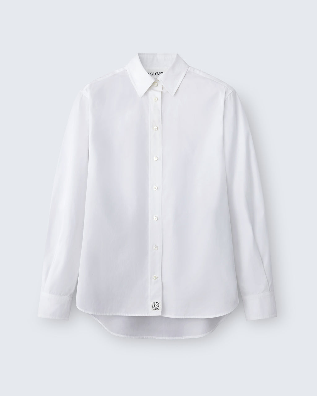 Lillian - Cotton Poplin in Optic White - flat shot