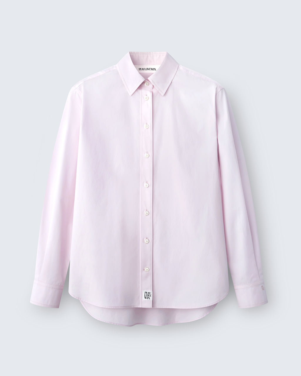 Lillian - Cotton Poplin in Pale Pink - flat shot