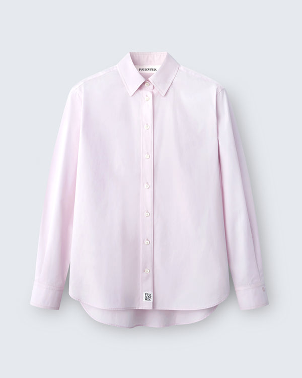 Lillian - Cotton Poplin in Pale Pink - flat shot