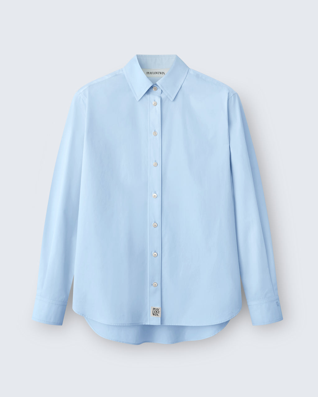 Lillian - Cotton Poplin in Sky Blue - flat shot