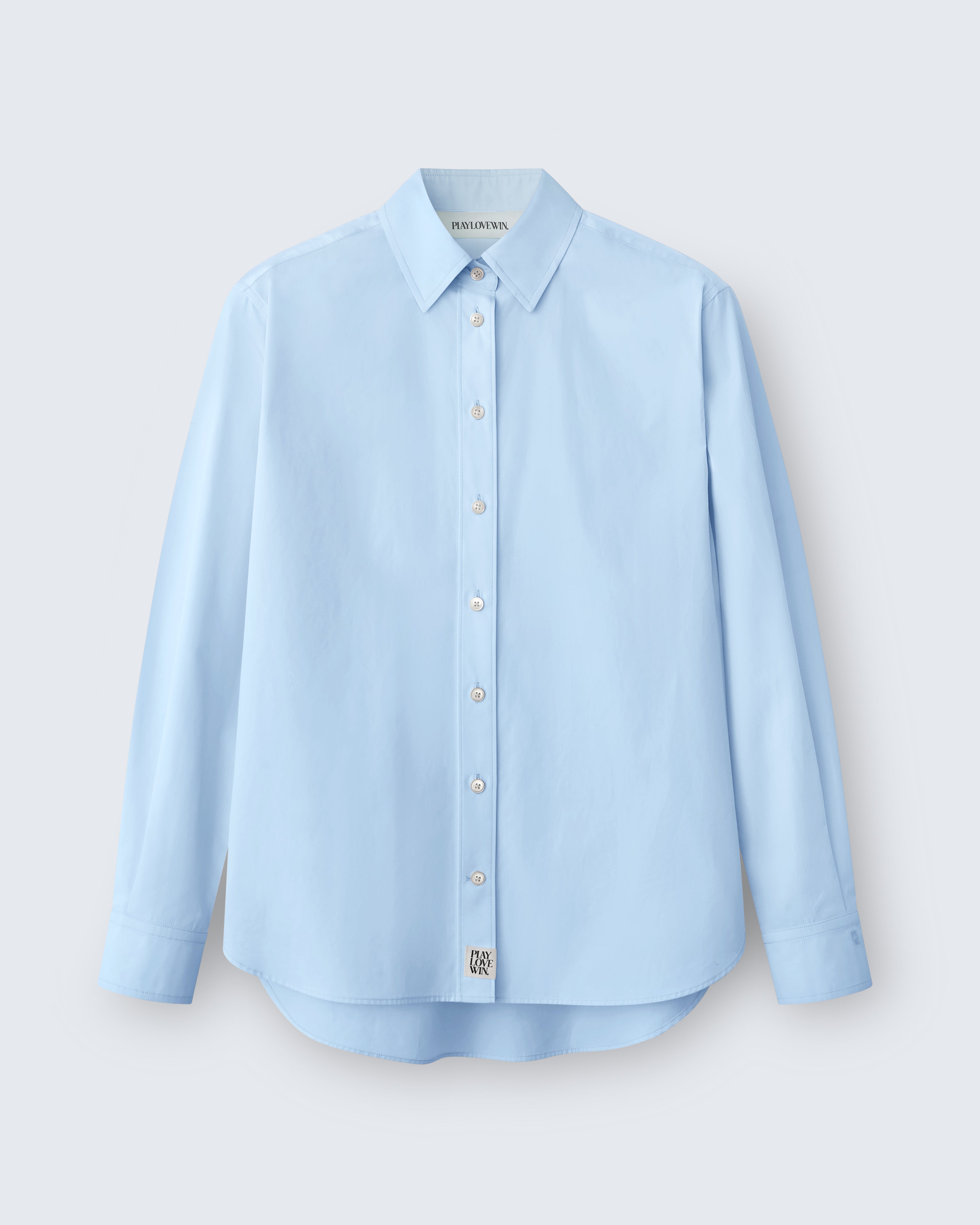 Lillian - Cotton Poplin in Sky Blue - flat shot