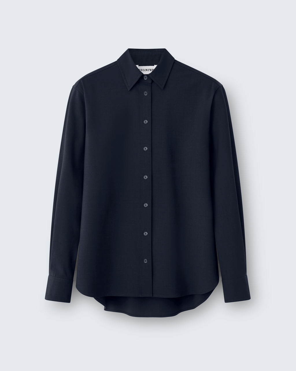 Lillian - Wool Poplin in Black - flat shot