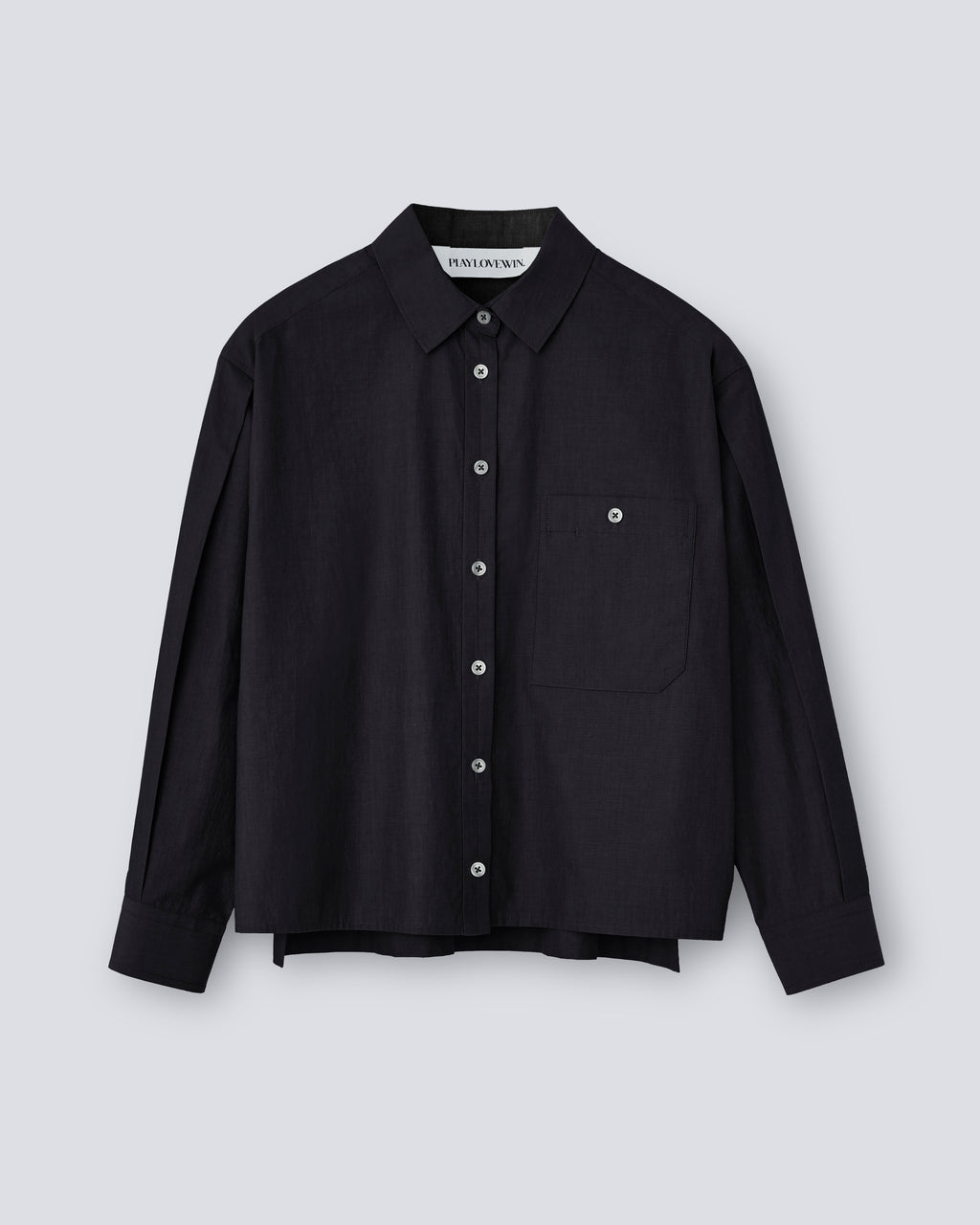 Linda - Breeze Technical Poplin in Black - flat shot