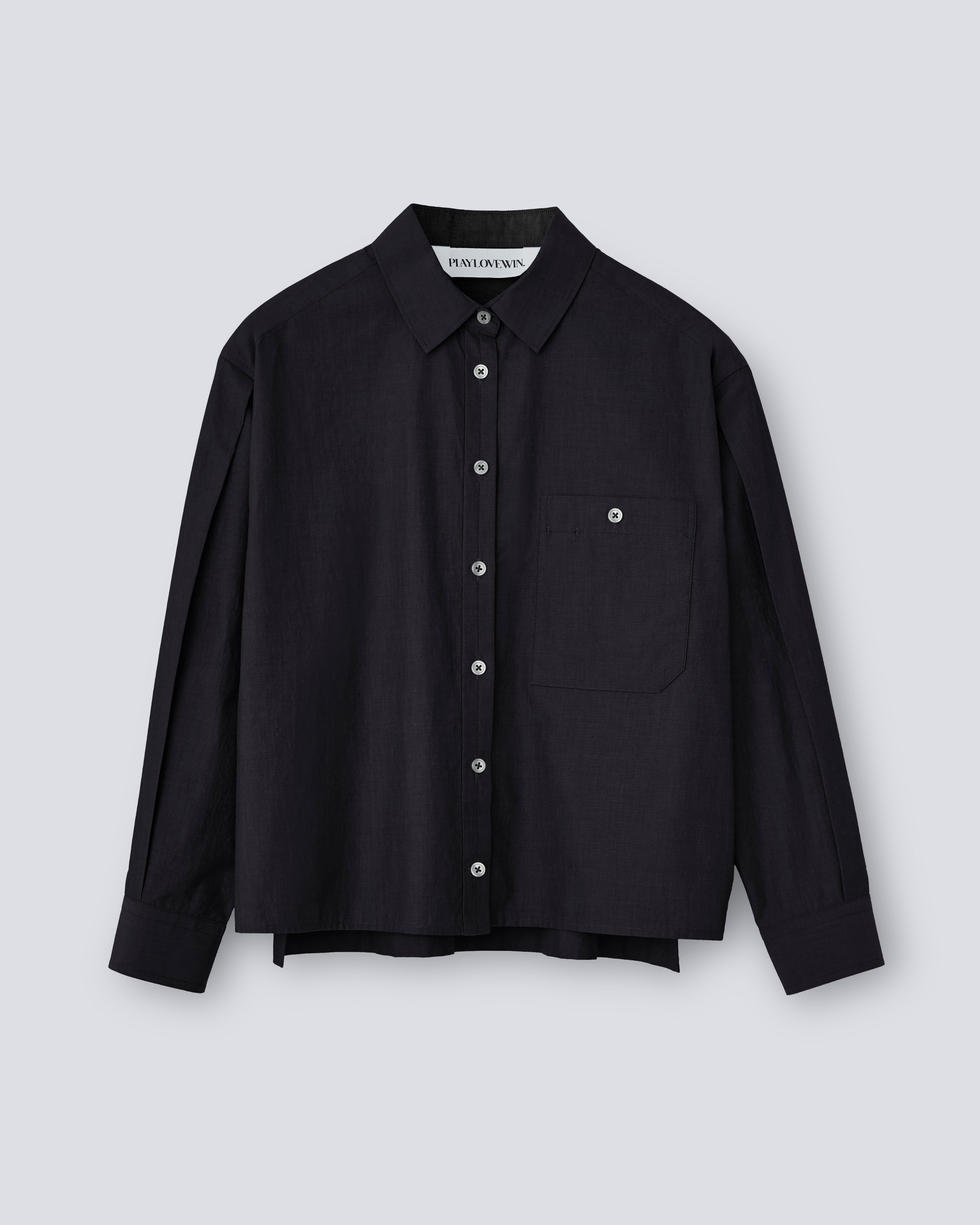 Linda - Breeze Technical Poplin in Black - flat shot