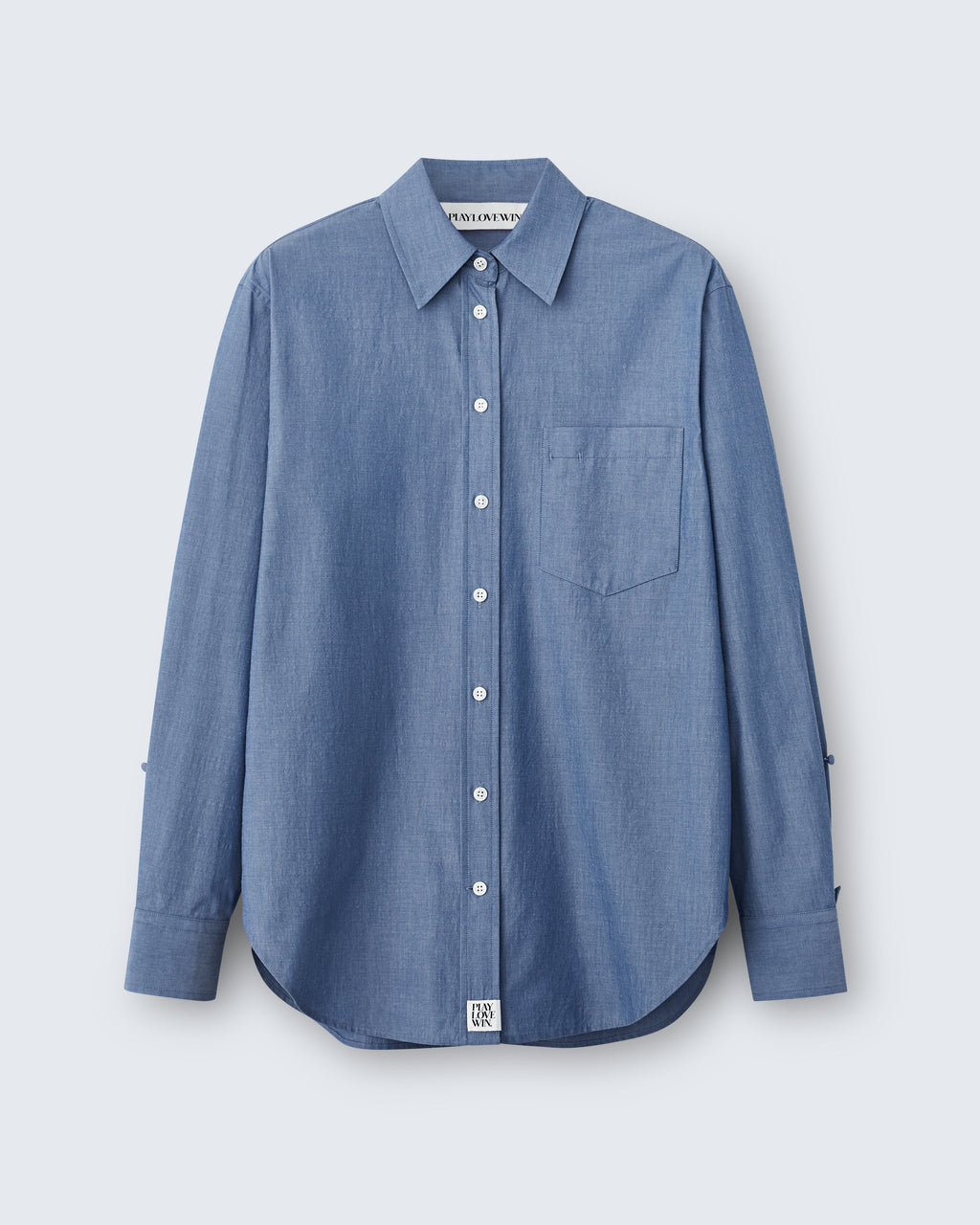 Maria - Breeze Technical Poplin in Chambray Blue - flat shot
