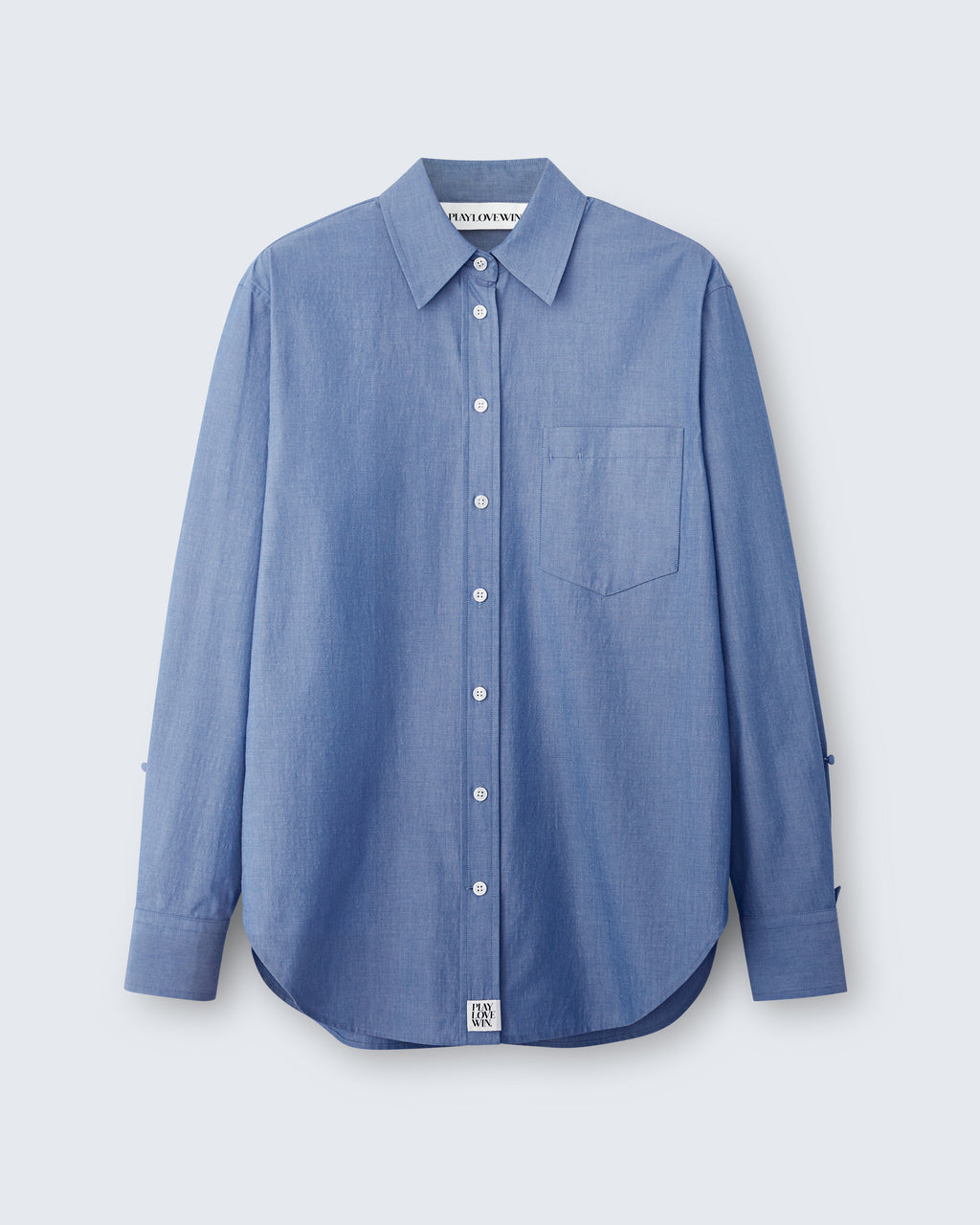 Maria - Breeze Technical Poplin in Chambray Blue - flat shot
