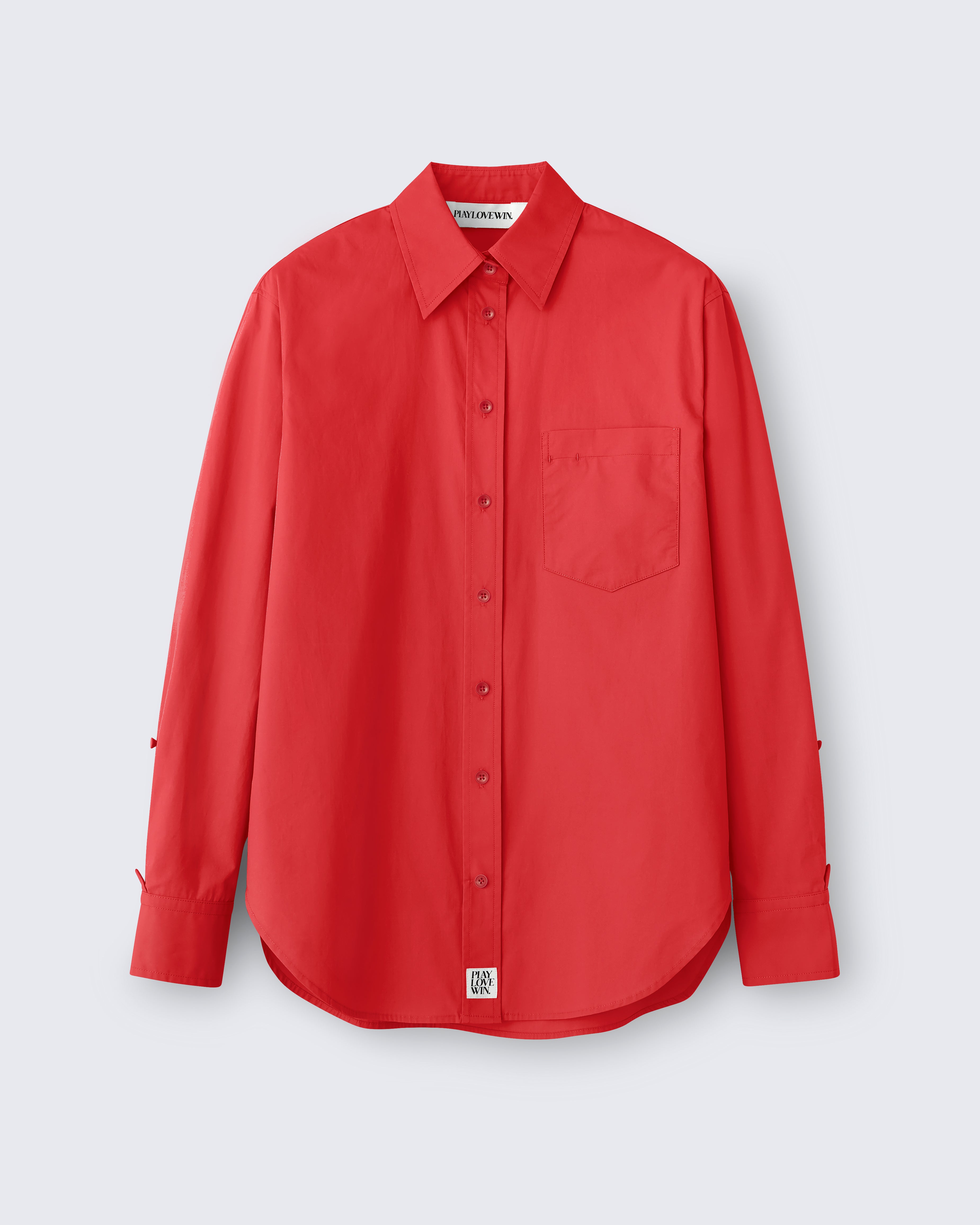 Maria - Cotton Broadcloth in Cherry Red - flat shot