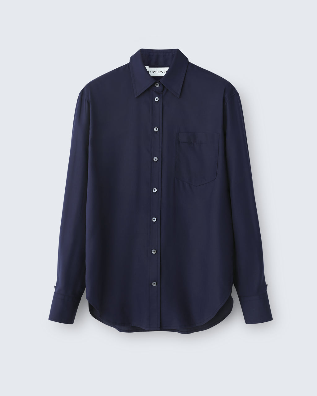 Maria - Tencel in Navy - flat shot