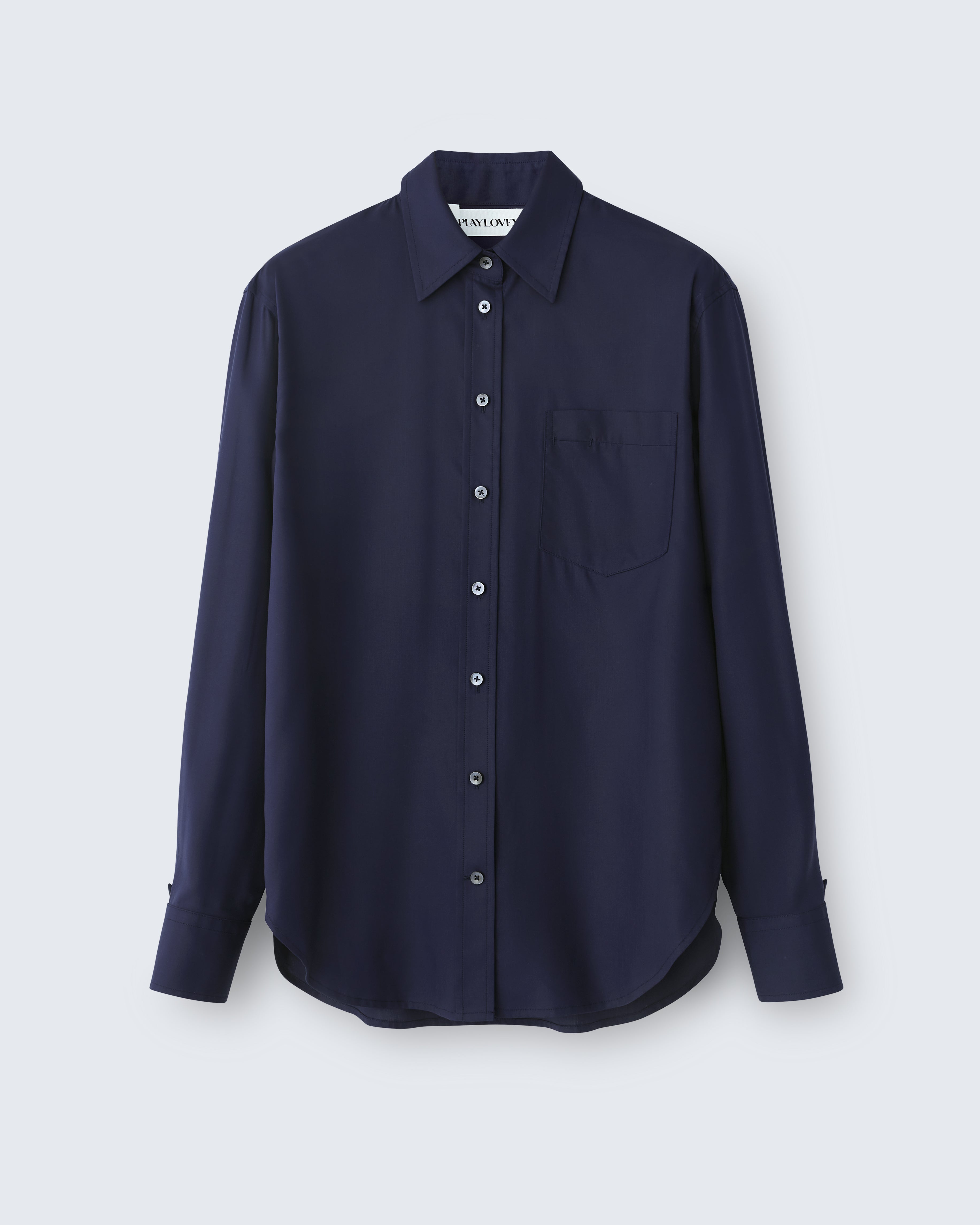 Maria - Tencel in Navy - flat shot