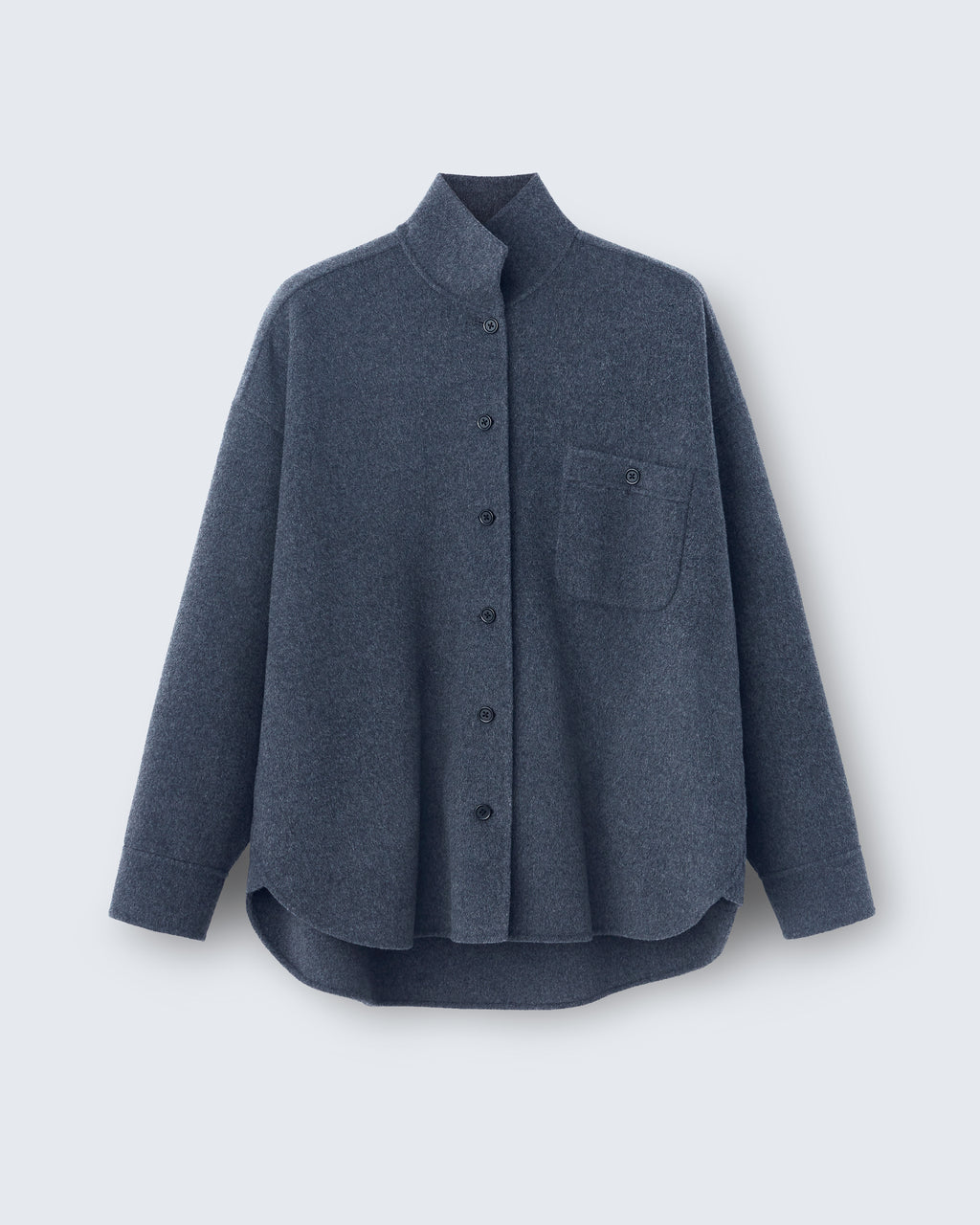 Miriam - Double Face Cashmere Blend in Storm Grey - flat shot