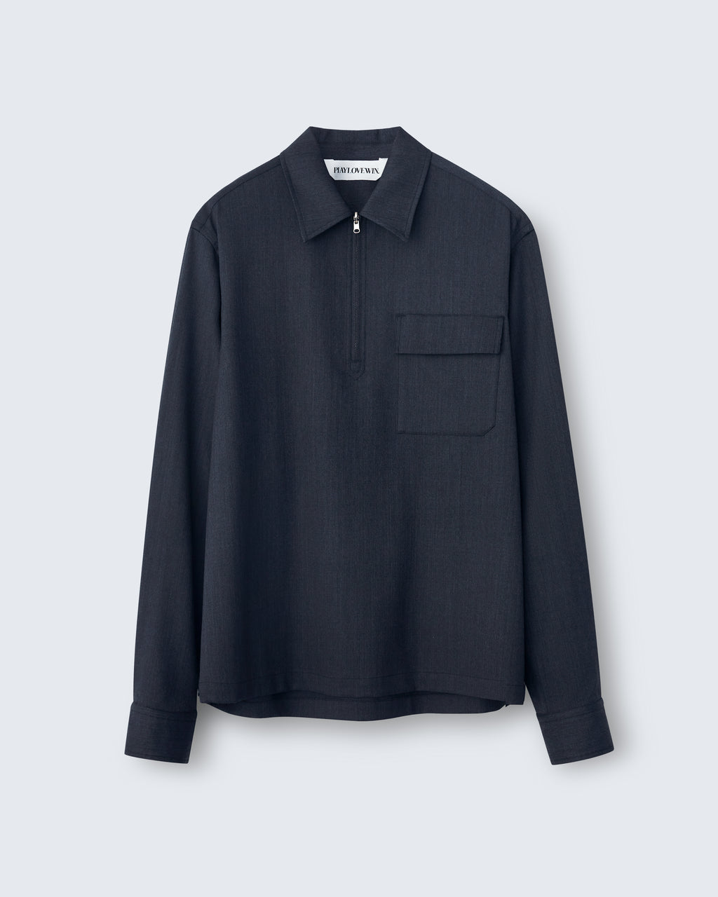 Roman - Wool Gabardine in Charcoal Grey - flat shot