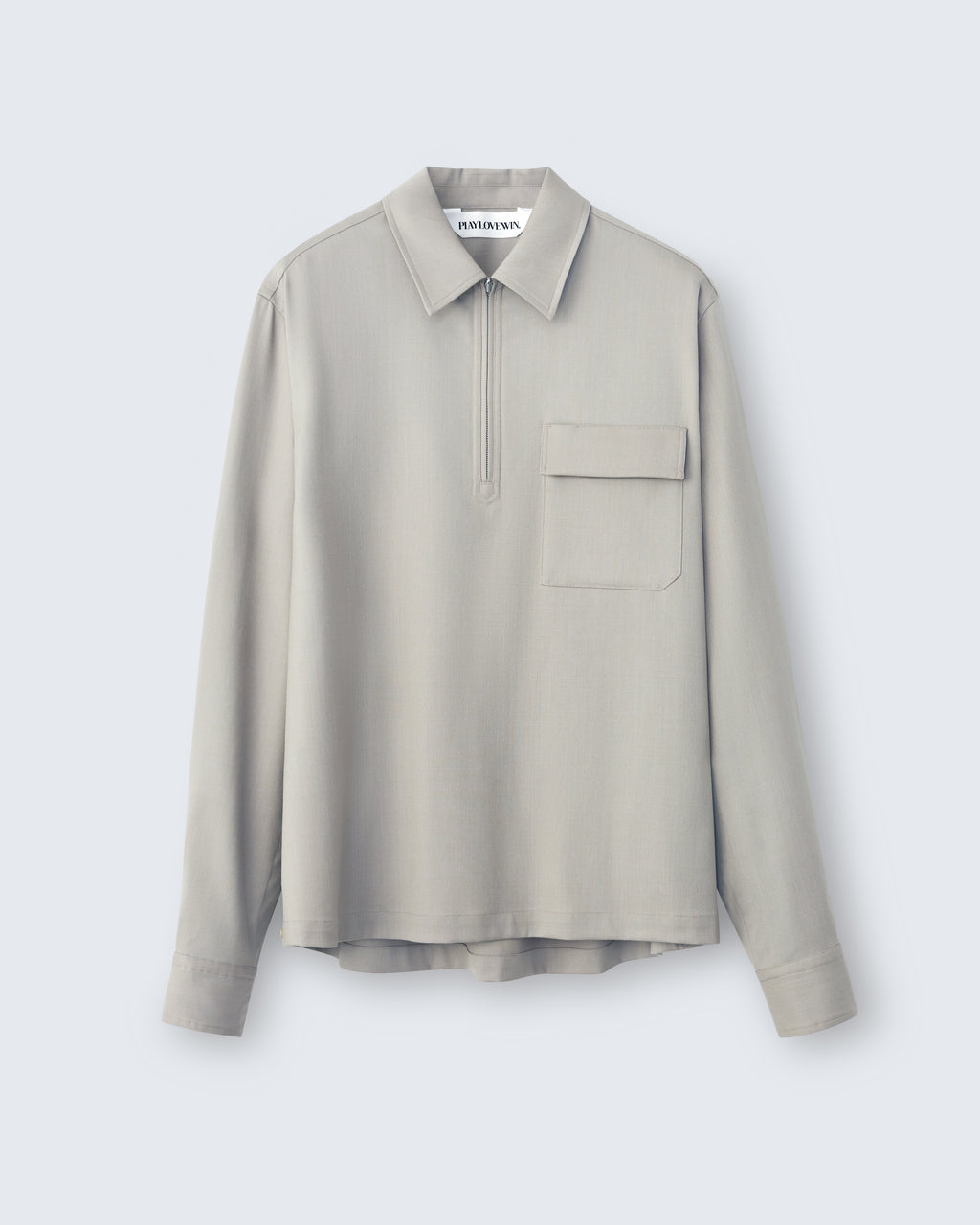 Roman - Wool Gabardine in Khaki - flat shot