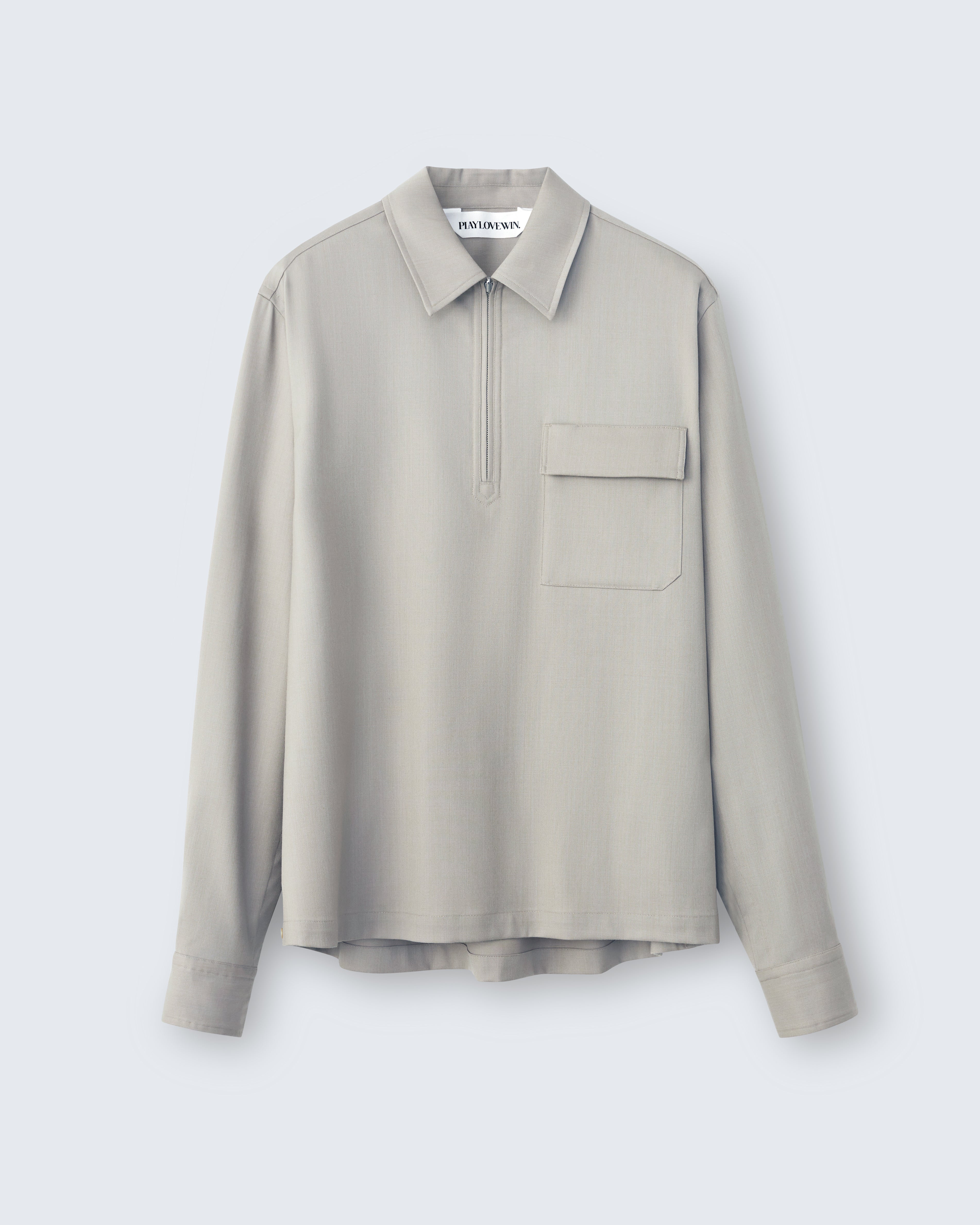 Roman - Wool Gabardine in Khaki - flat shot