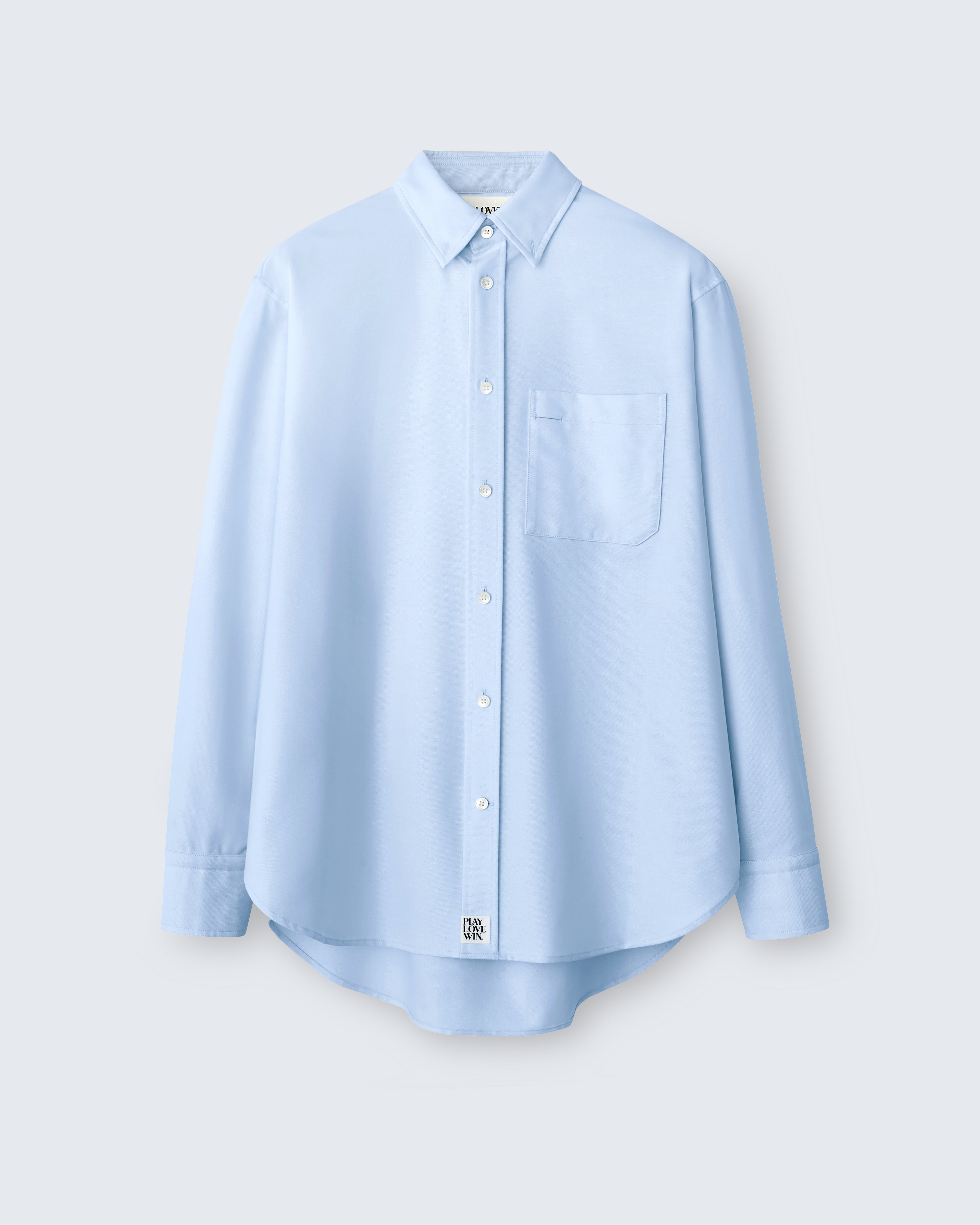 Ruba - High Twist Oxford in Light Blue - flat shot