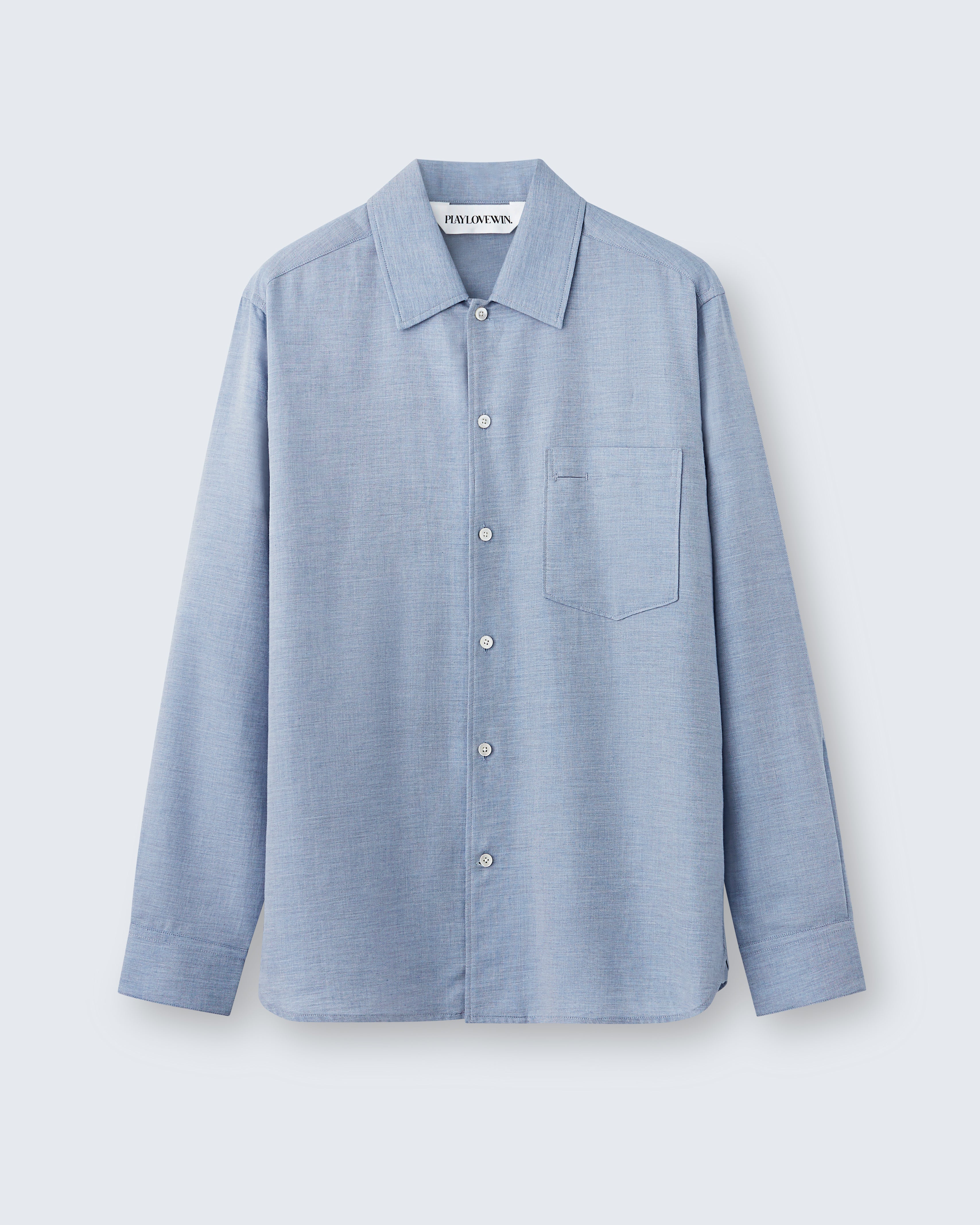 Sam - Cotton Cashmere in Chambray Blue - flat shot