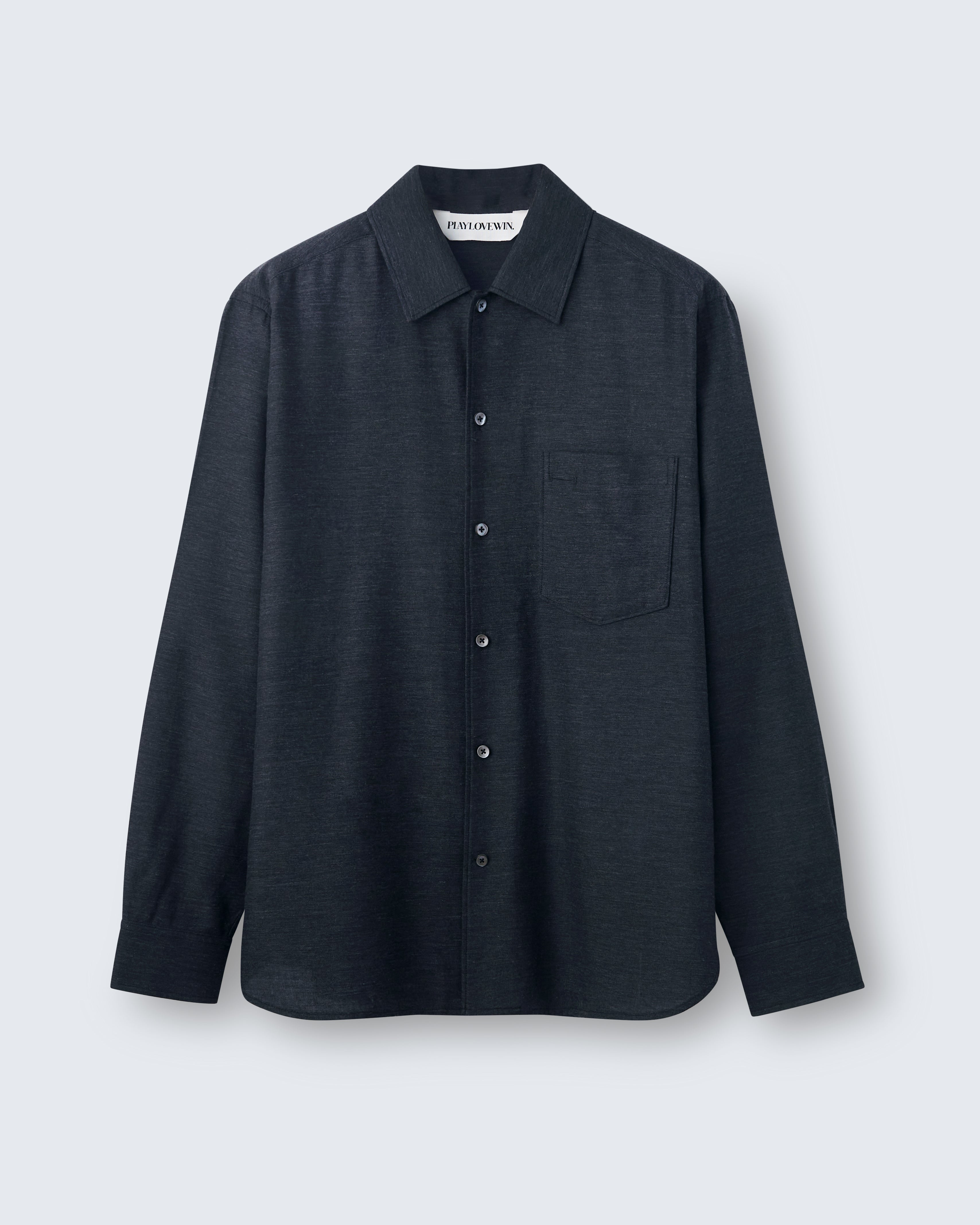 Sam - Cotton Cashmere in Charcoal Grey - flat shot