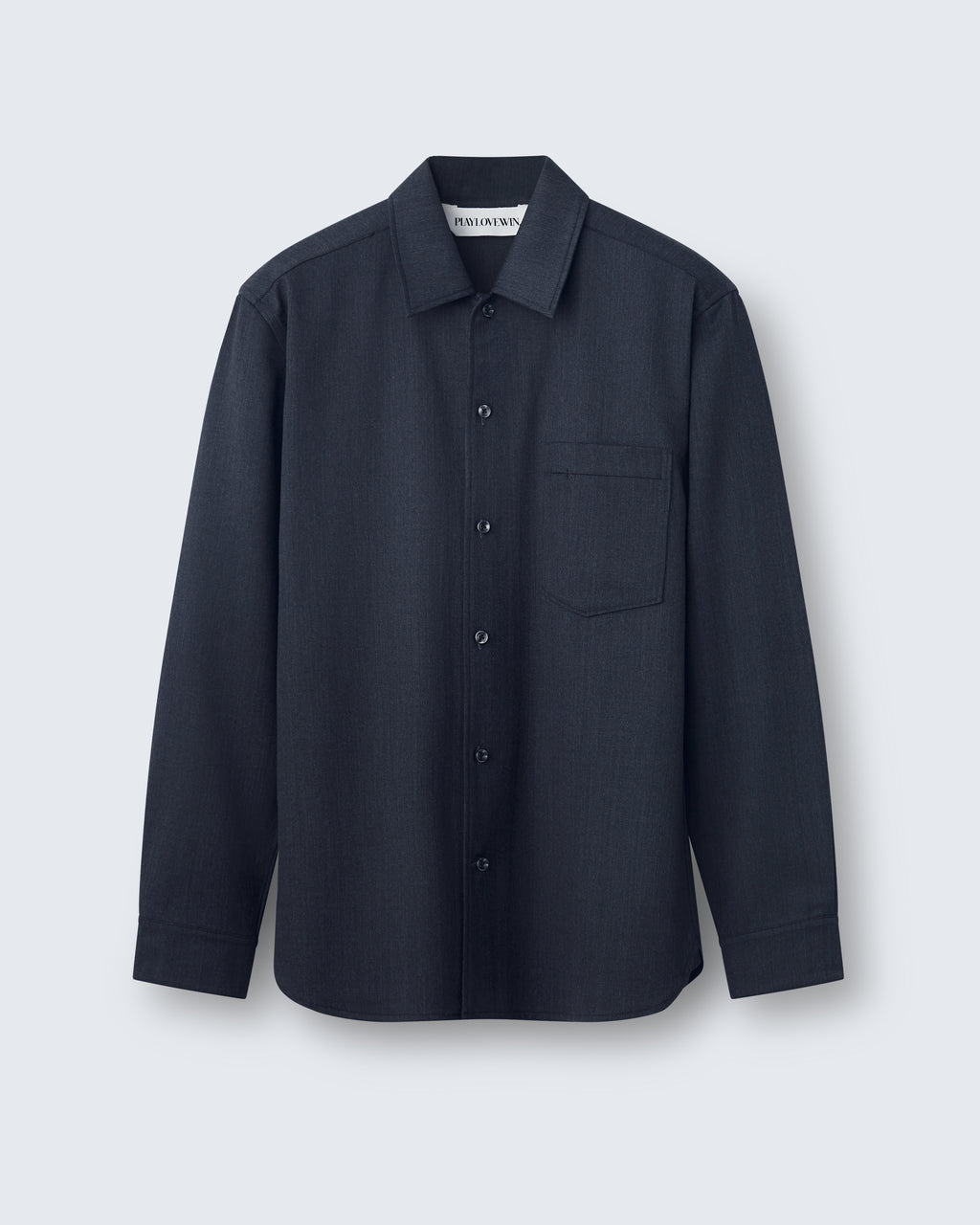 Sam - Wool Gabardine in Charcoal Grey - flat shot