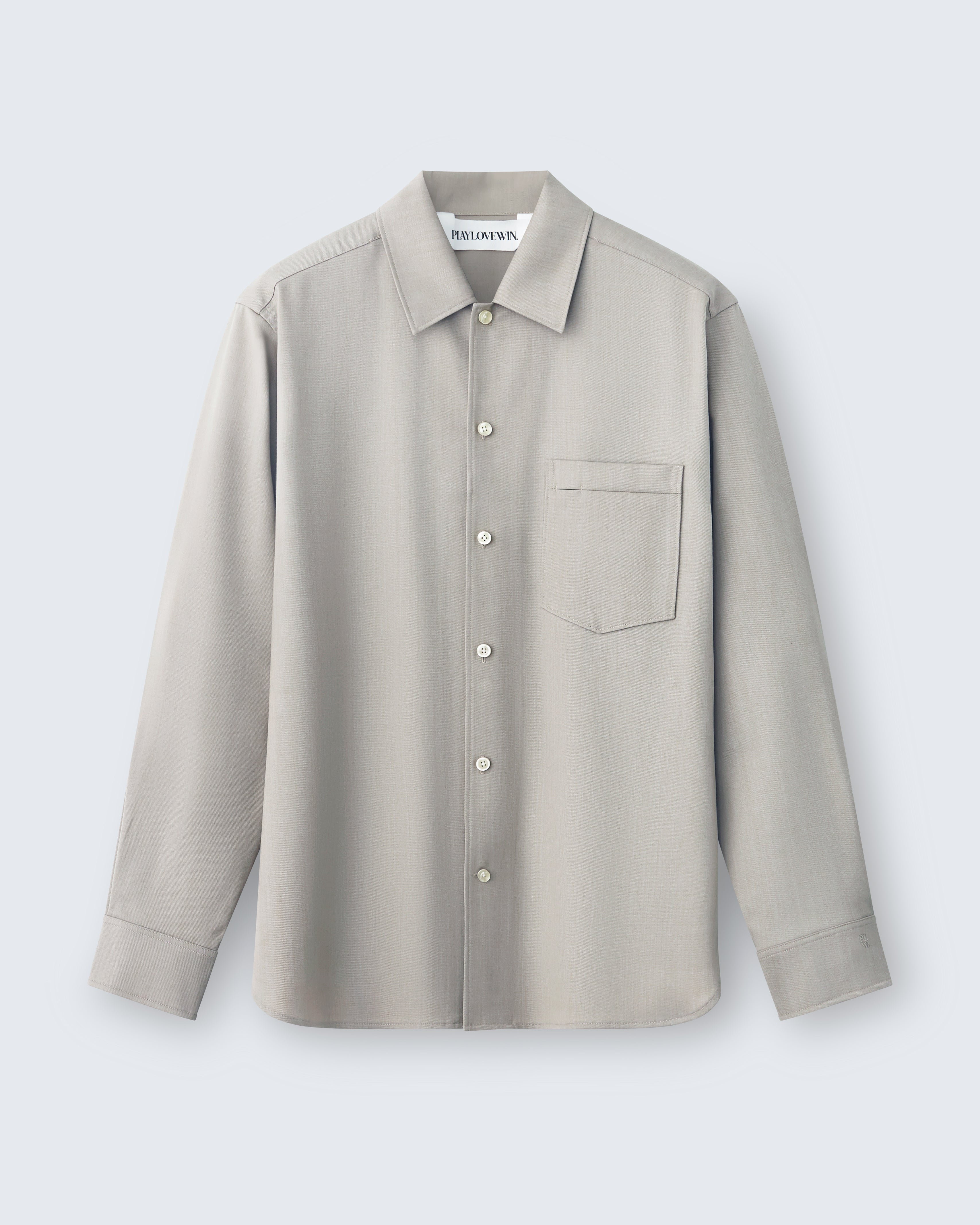 Sam - Wool Gabardine in Khaki - flat shot