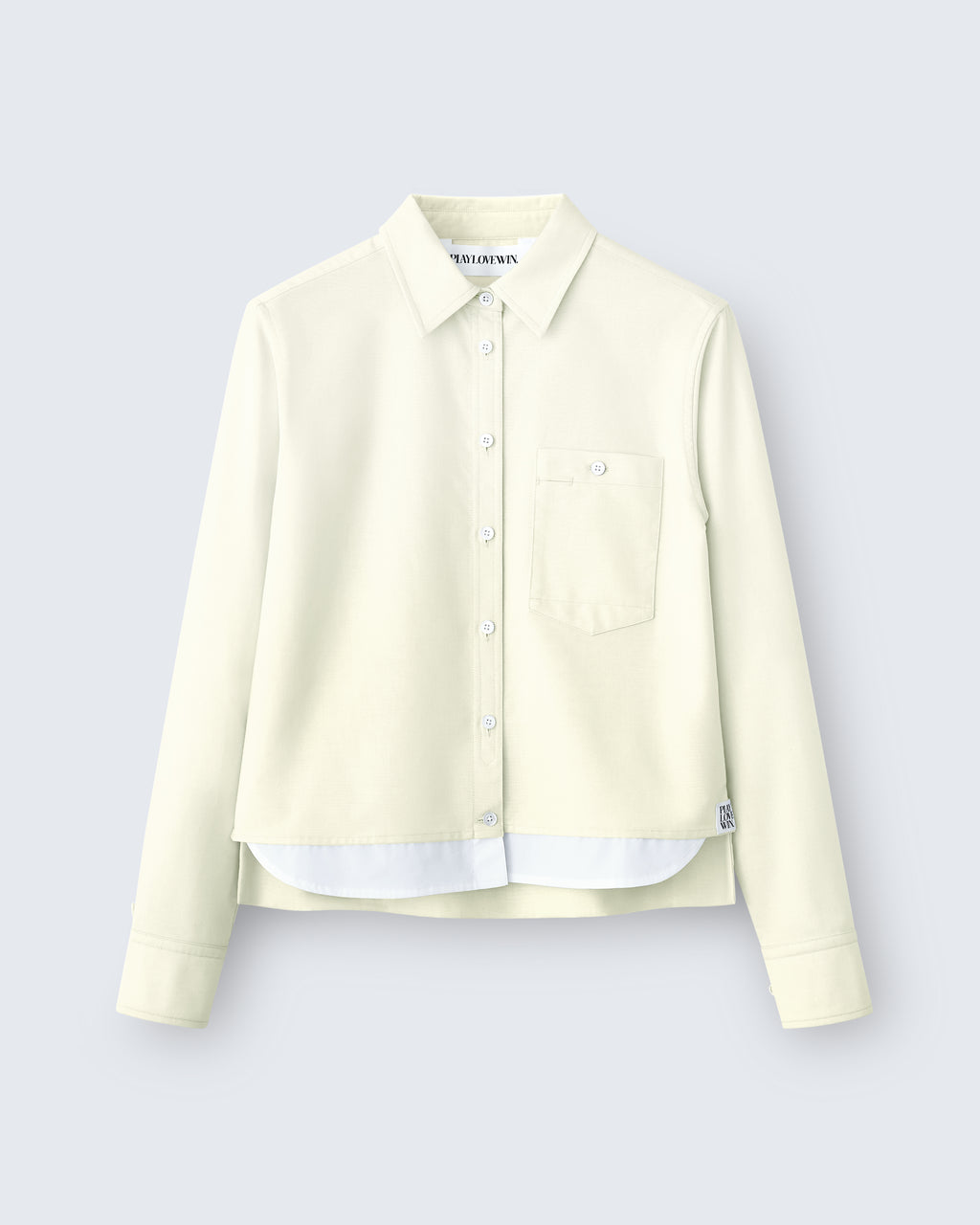 Sophie - High Twist Oxford in Butter Yellow - flat shot
