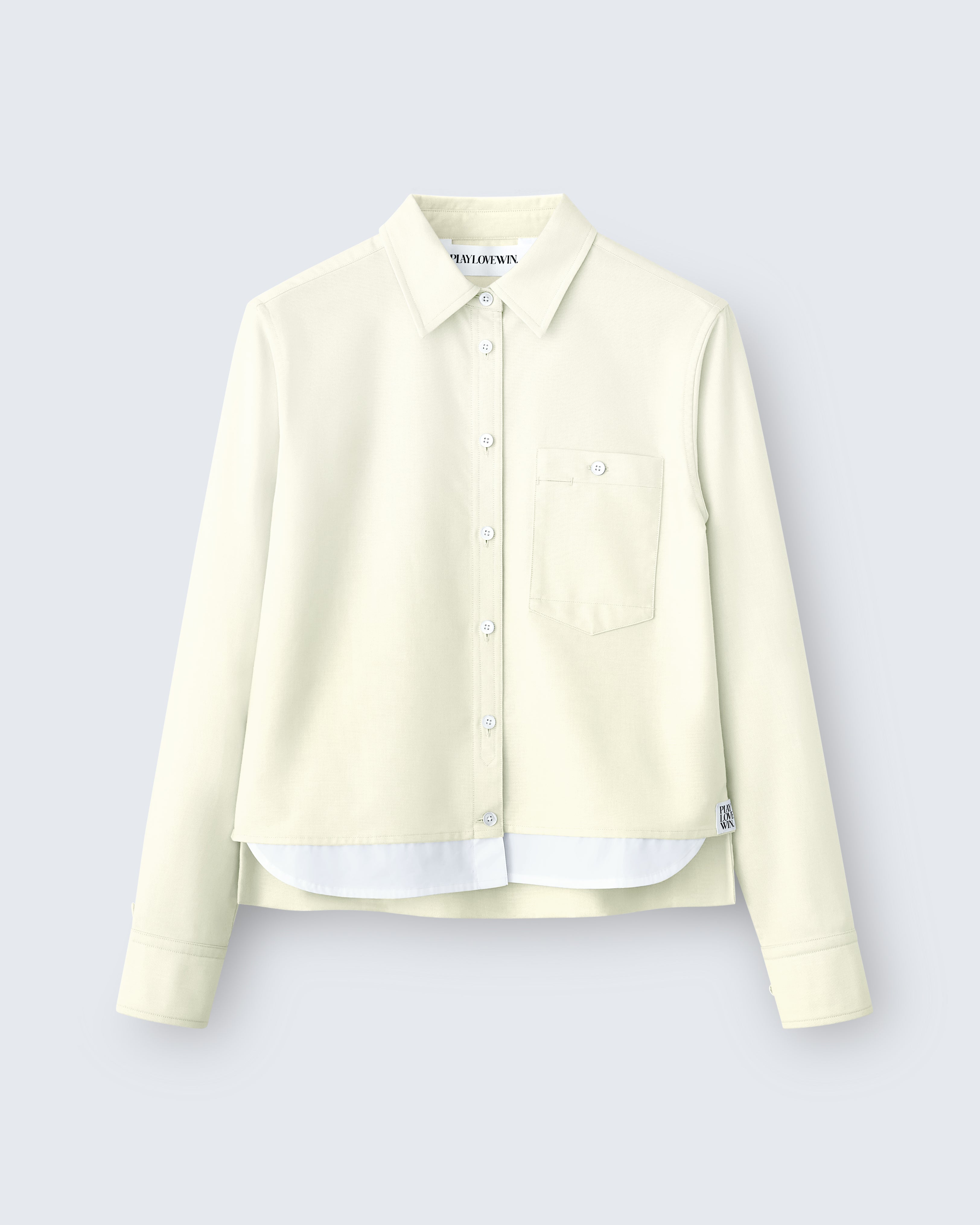 Sophie - High Twist Oxford in Butter Yellow - flat shot