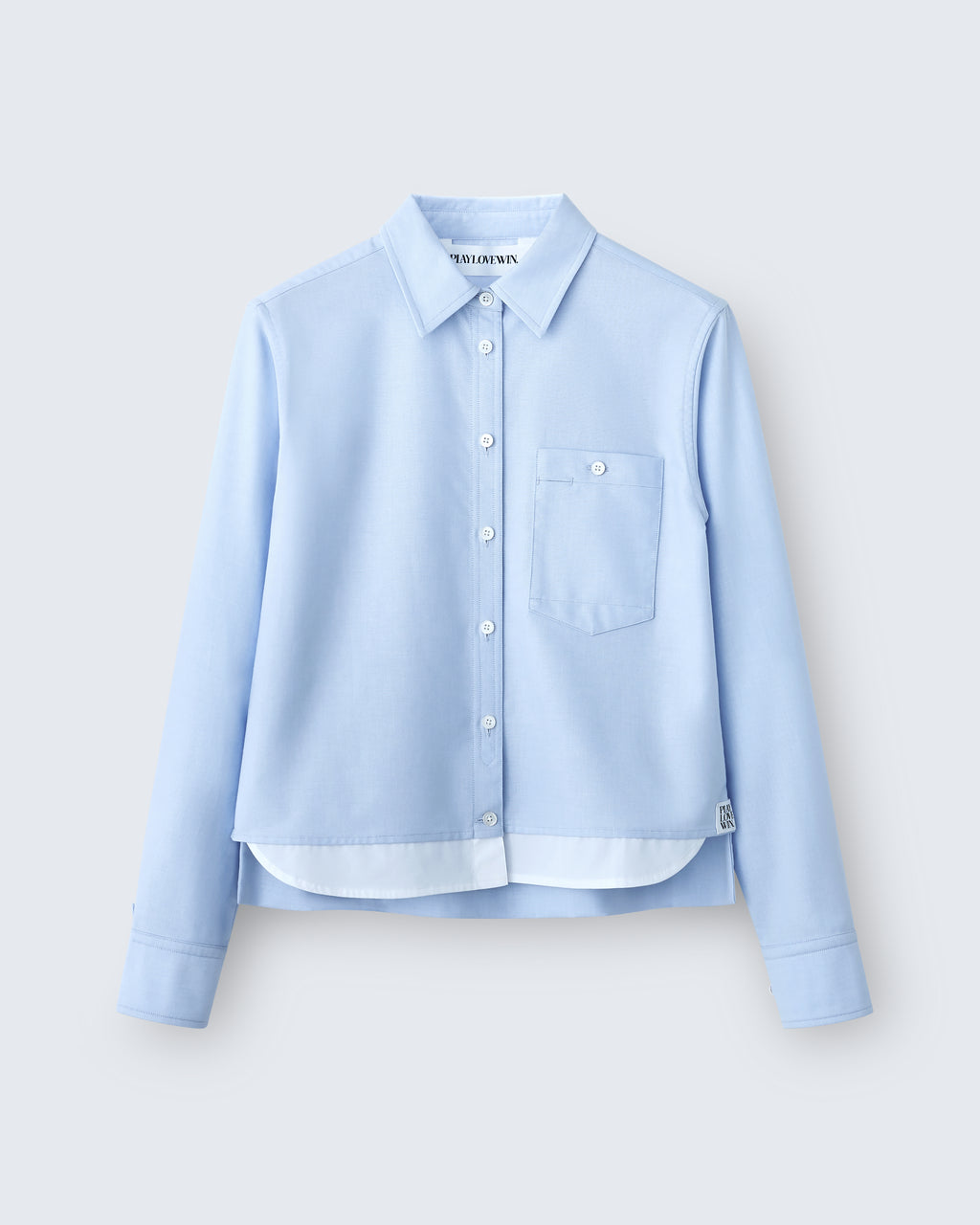 Sophie - High Twist Oxford in Light Blue - flat shot