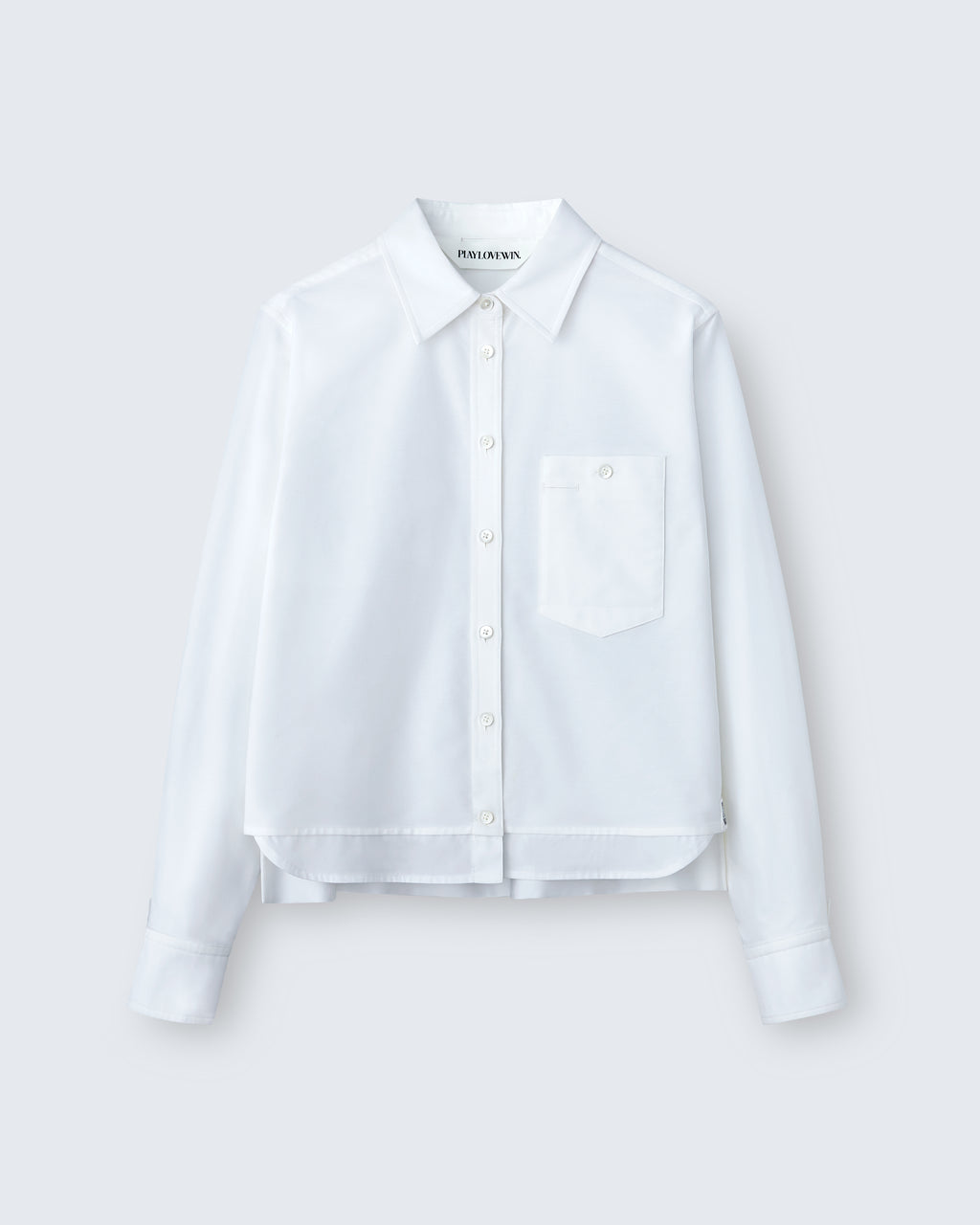 Sophie - High Twist Oxford in Optic White - flat shot