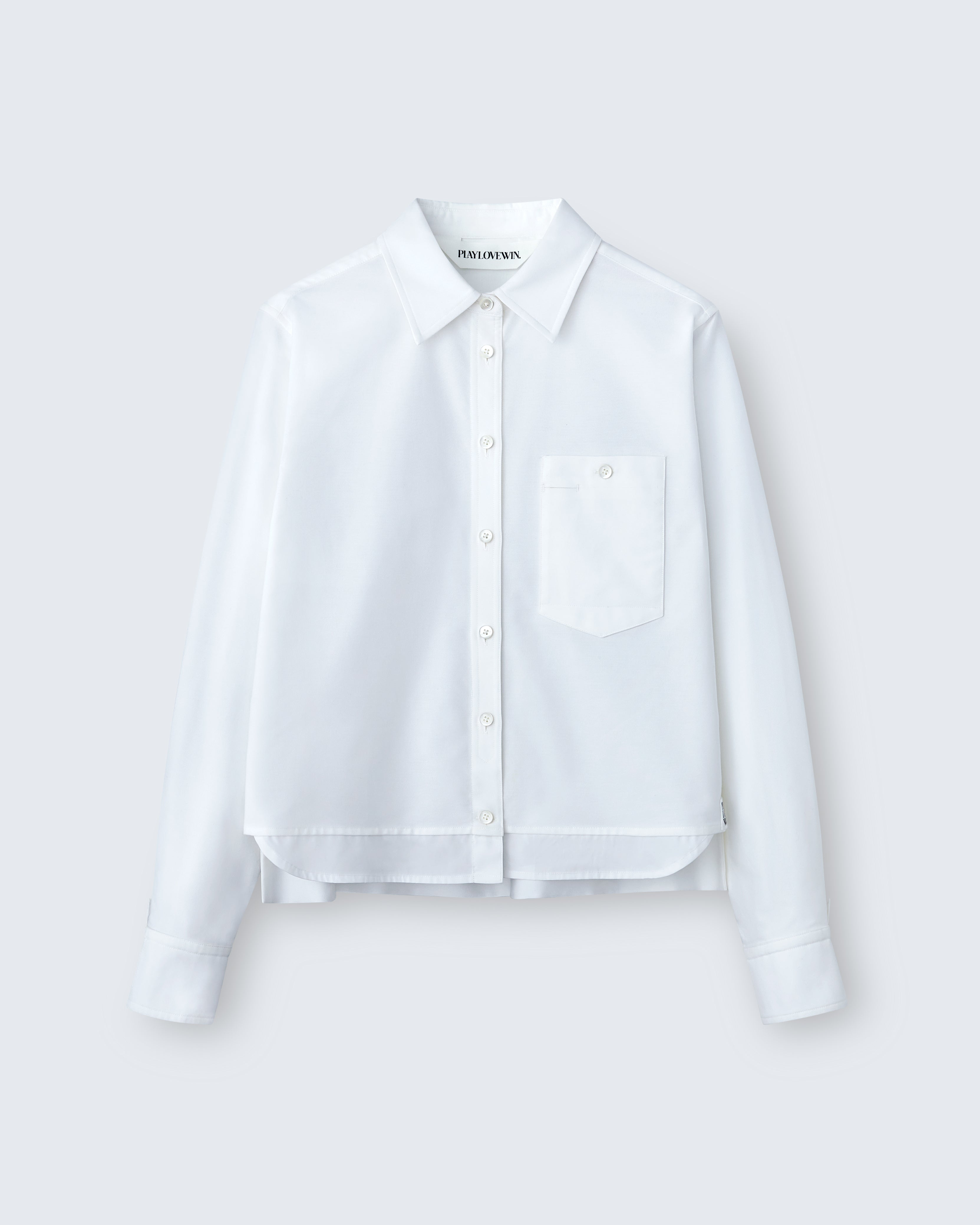 Sophie - High Twist Oxford in Optic White - flat shot