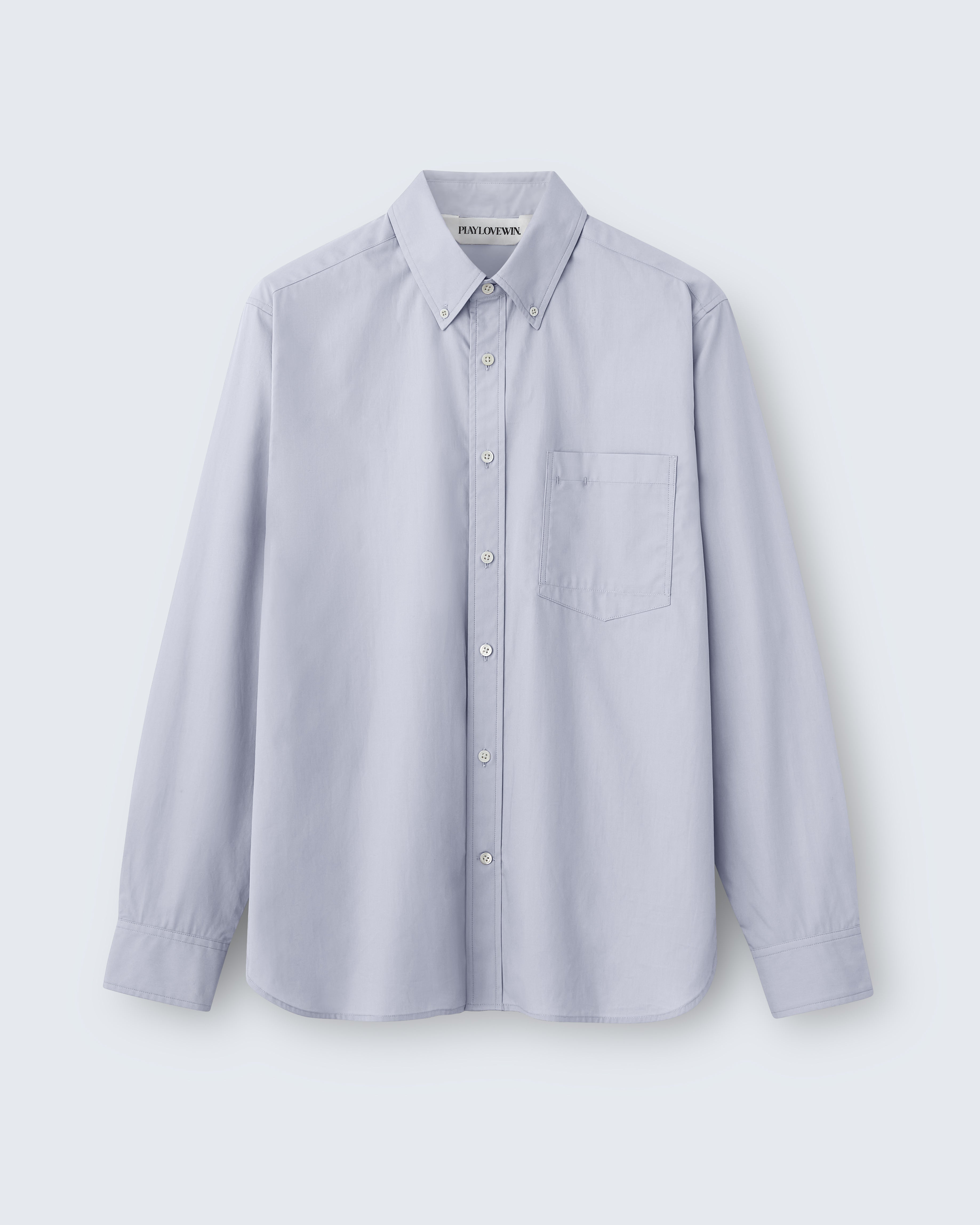 Spencer - Cotton Poplin in Medium Grey - flat shot