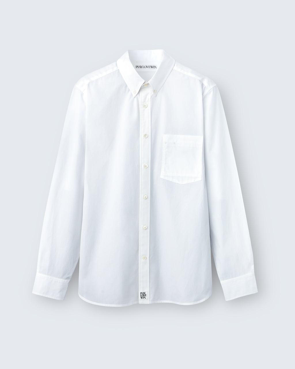Spencer - Cotton Poplin in Optic White - flat shot