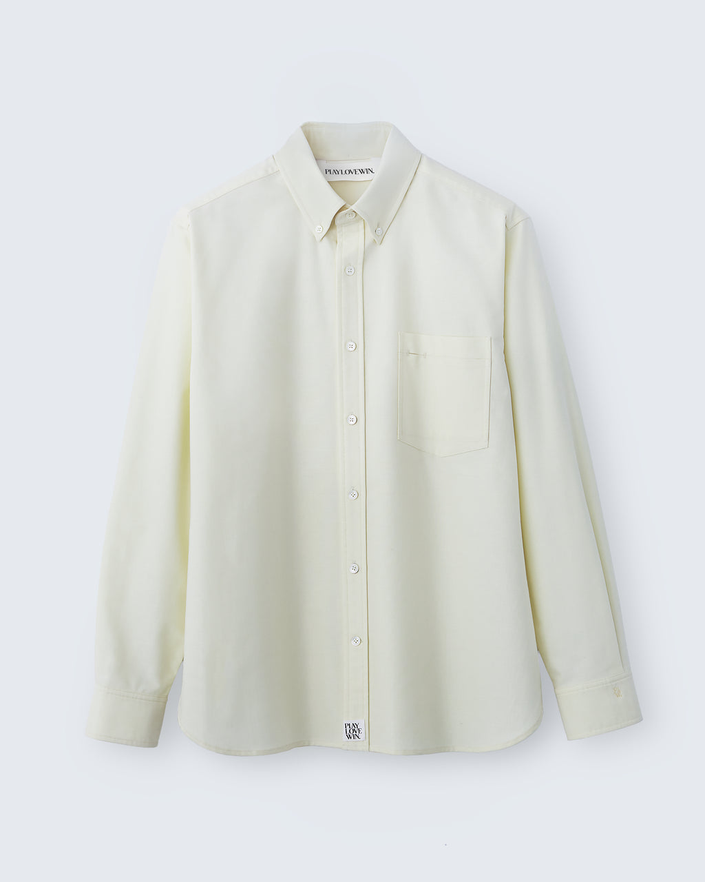 Spencer - High Twist Oxford in Butter Yellow - flat shot