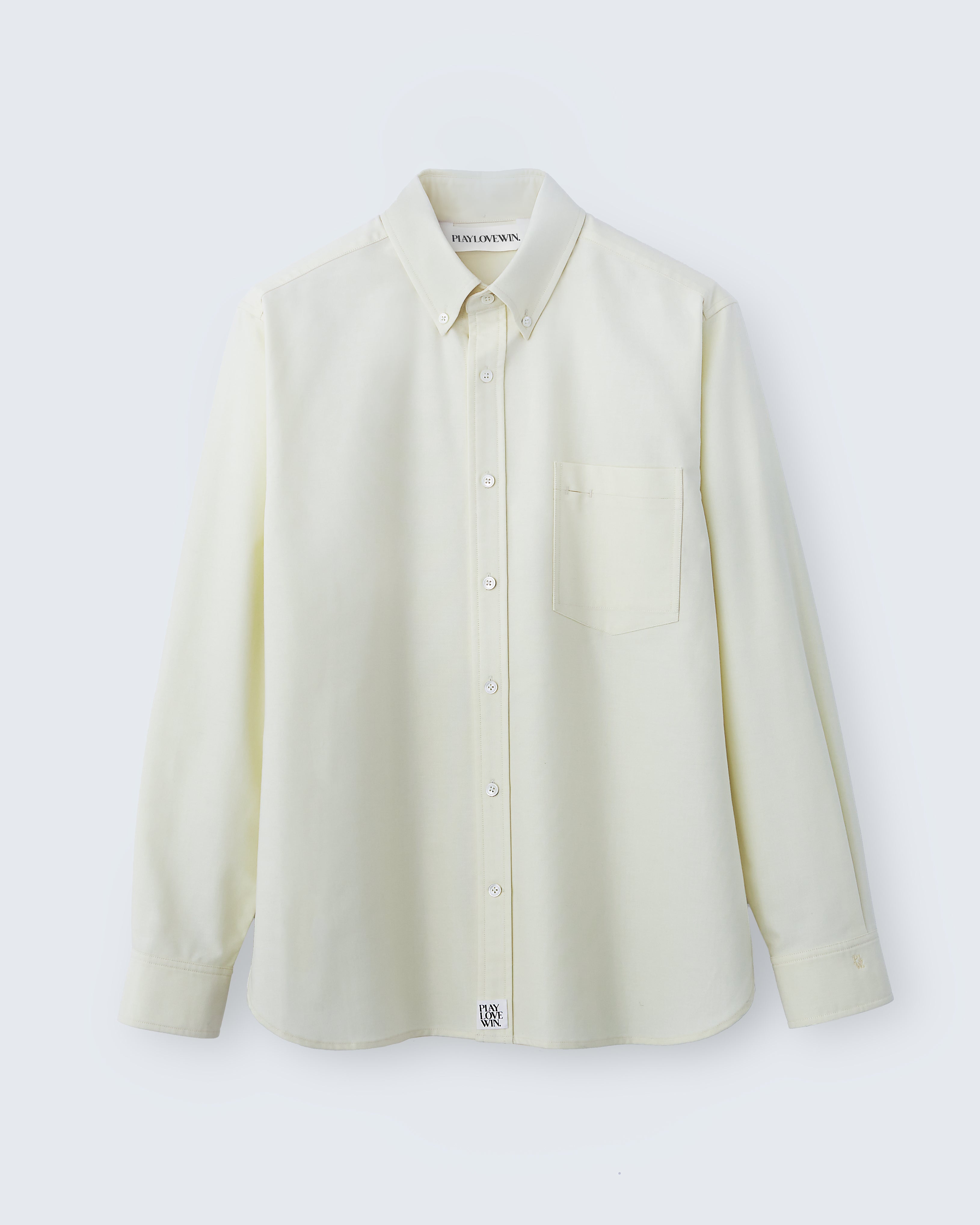 Spencer - High Twist Oxford in Butter Yellow - flat shot